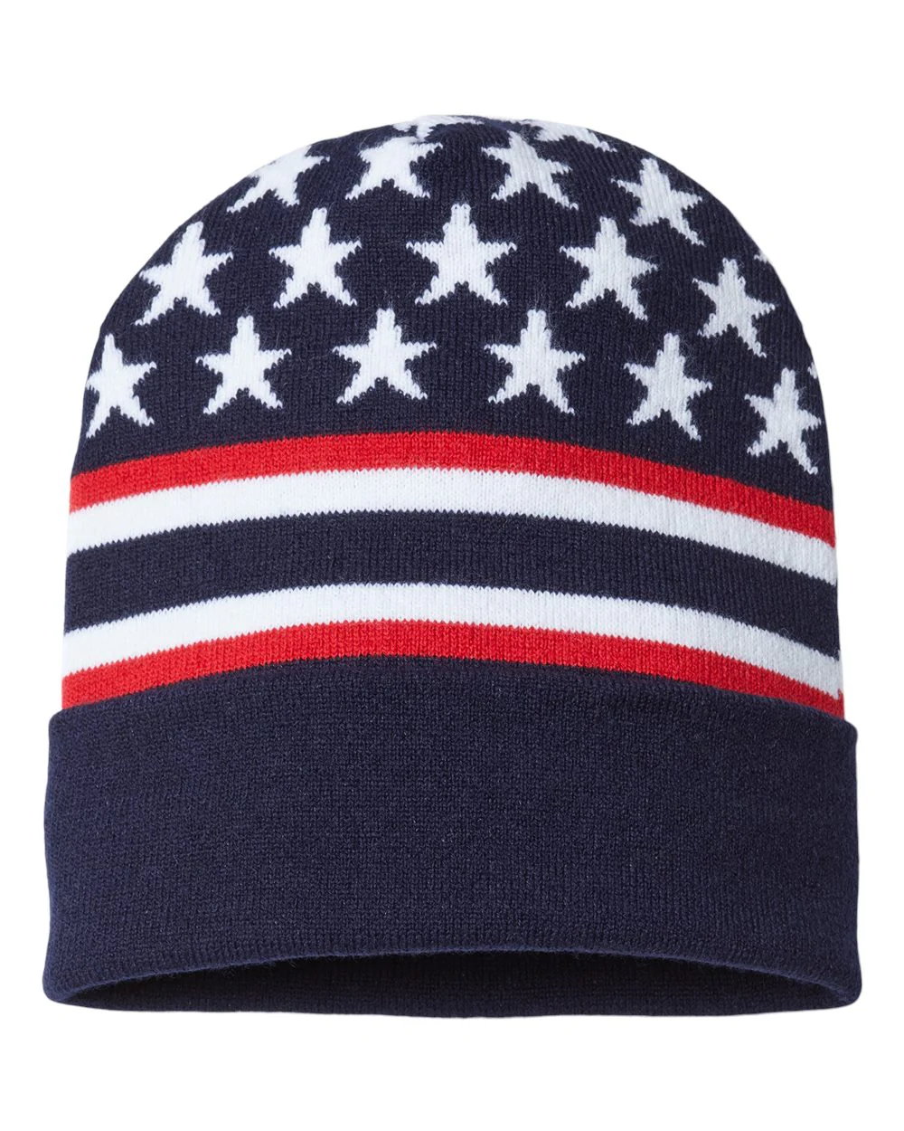 CAP AMERICA - USA-Made Patriotic Cuffed Beanie - RK12 - Image 5