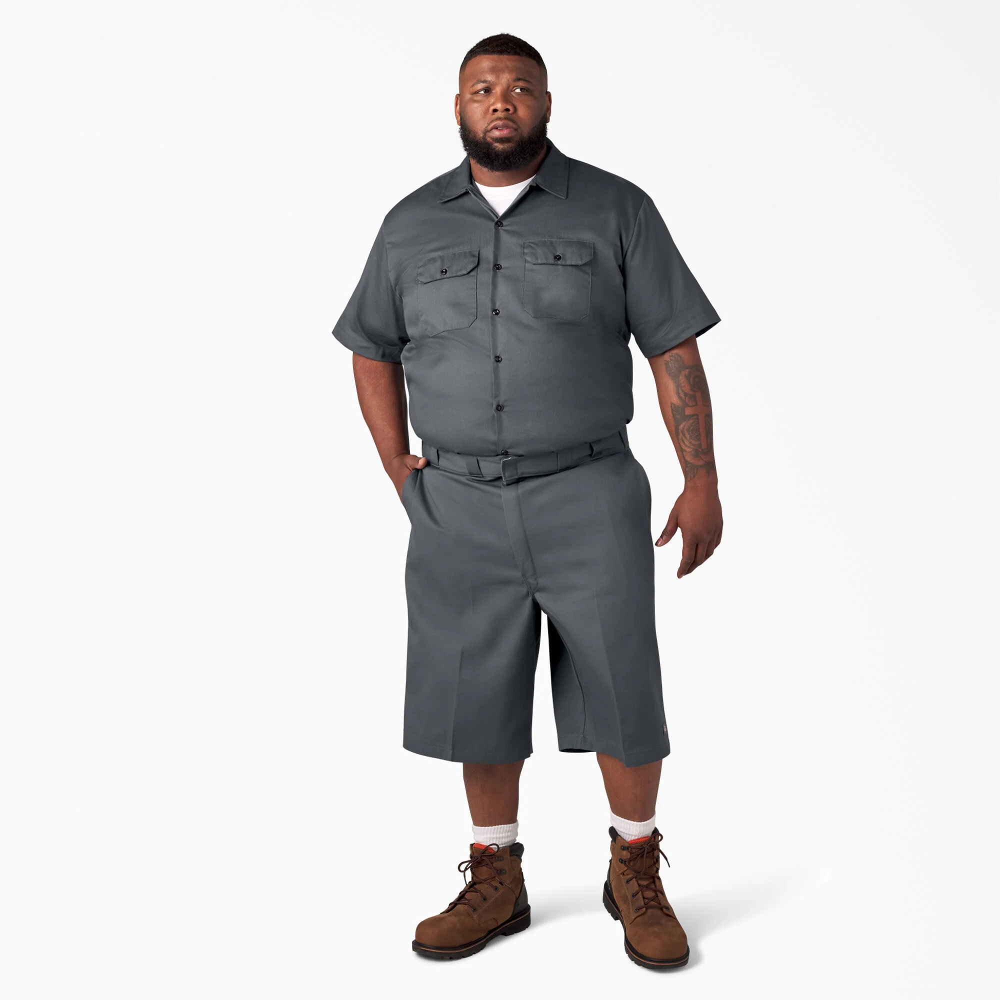 Dickies 13" Loose Fit Flat Front Work Shorts - Charcoal (42283) - Image 10