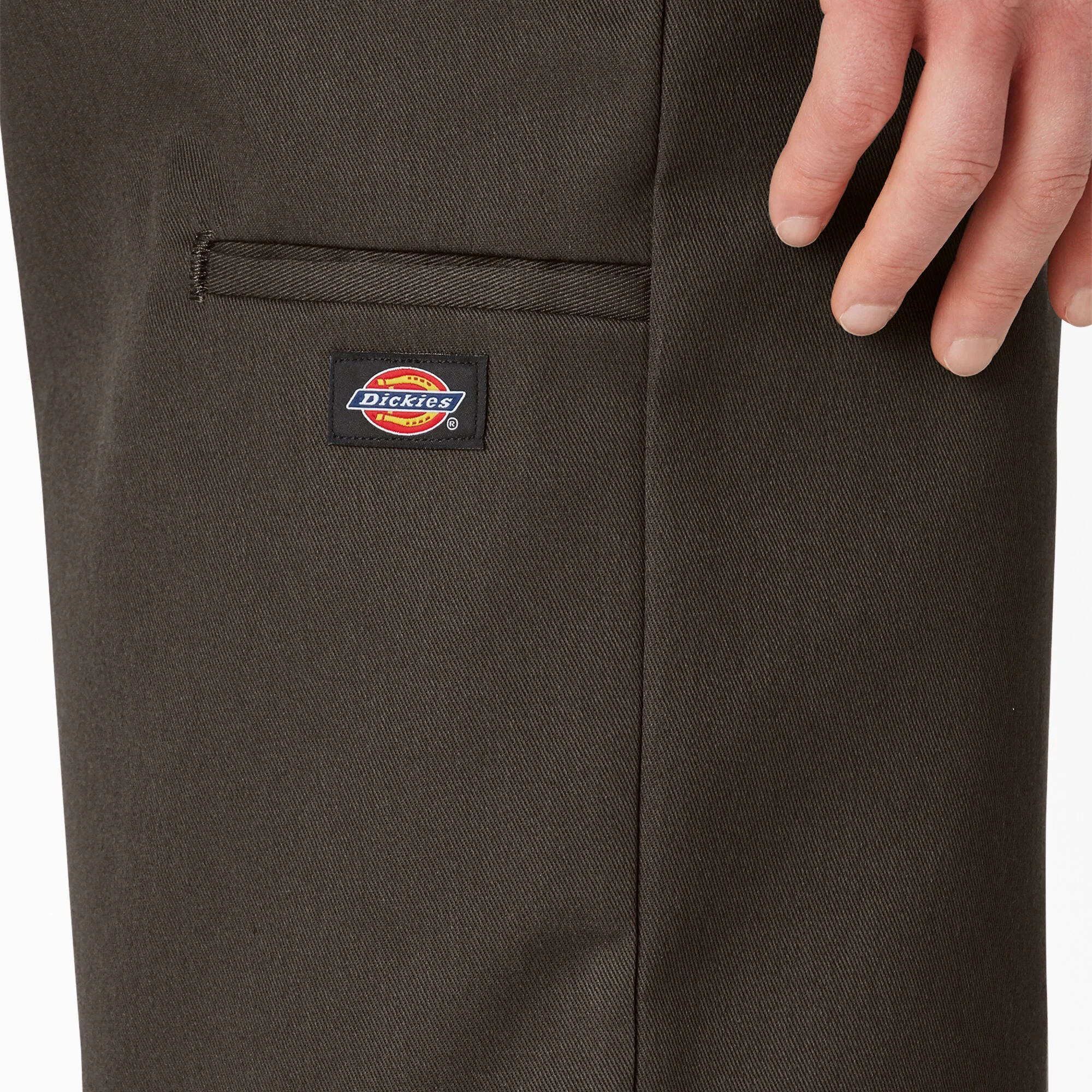 Dickies 13" Loose Fit Flat Front Work Shorts - Dark Brown (42283) - Image 4