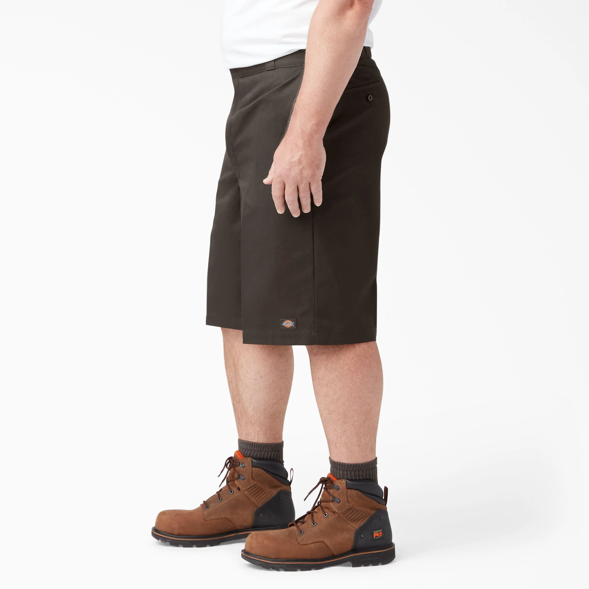 Dickies 13" Loose Fit Flat Front Work Shorts - Dark Brown (42283) - Image 7