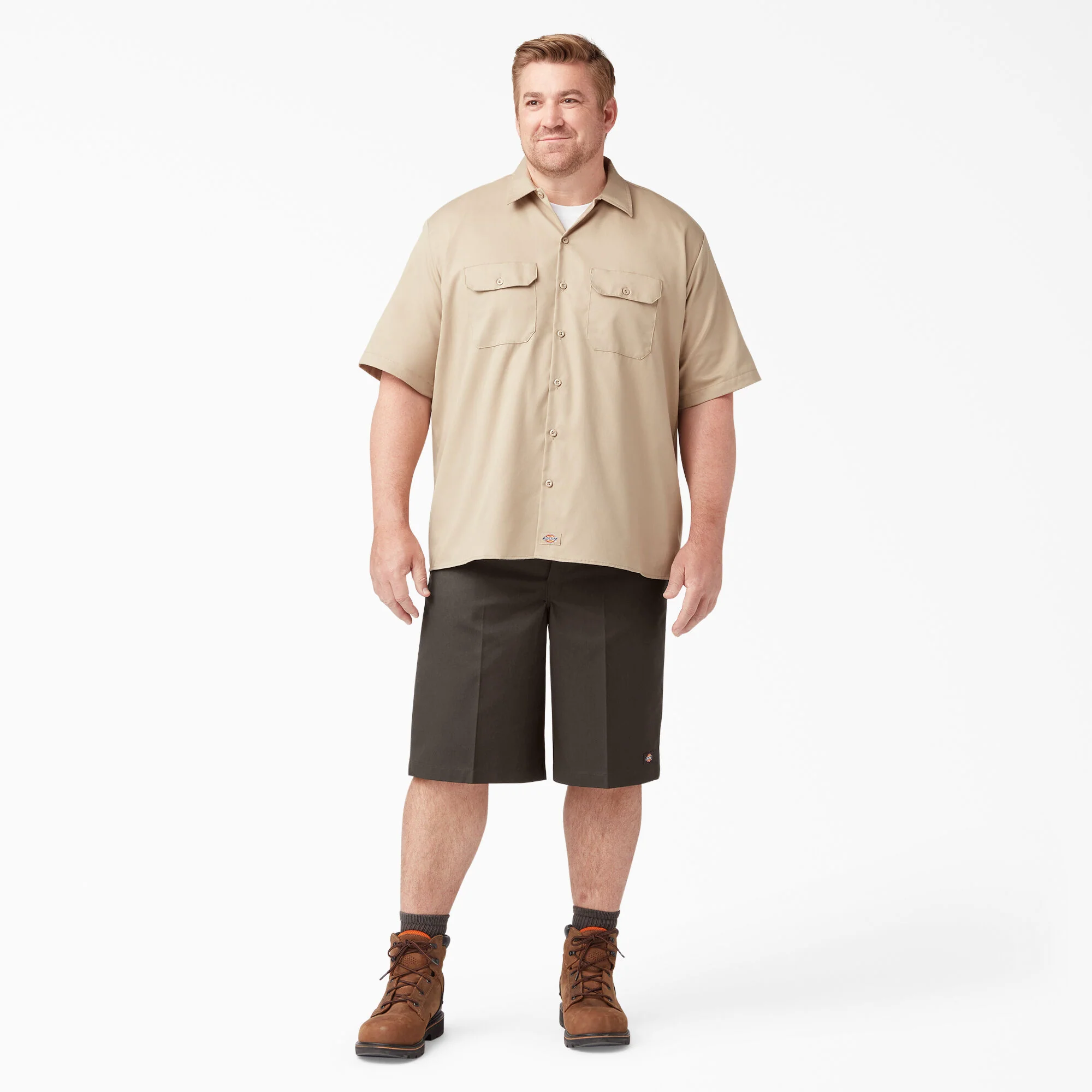 Dickies 13" Loose Fit Flat Front Work Shorts - Dark Brown (42283) - Image 9