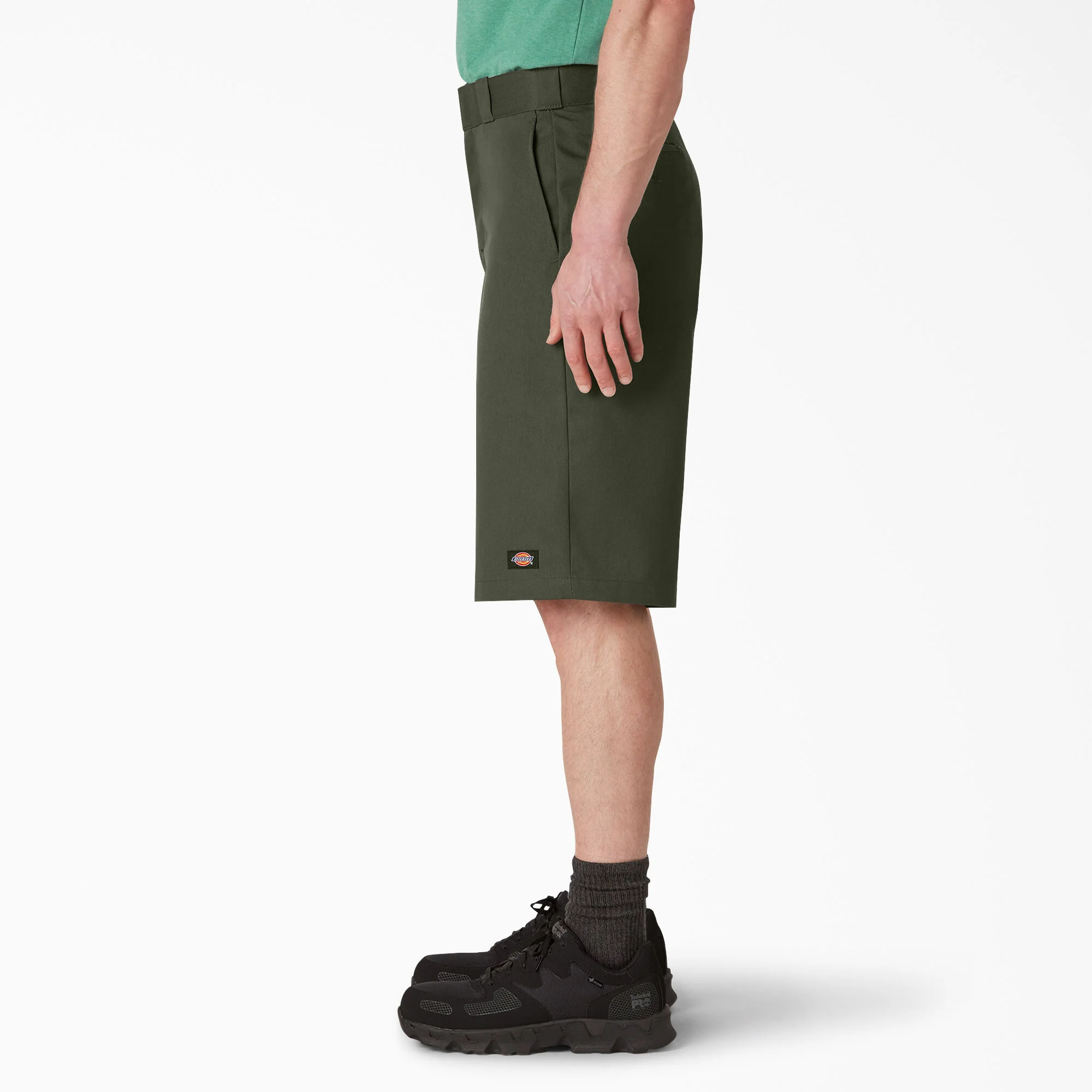 Dickies 13" Loose Fit Flat Front Work Shorts - Olive Green (42283) - Image 2