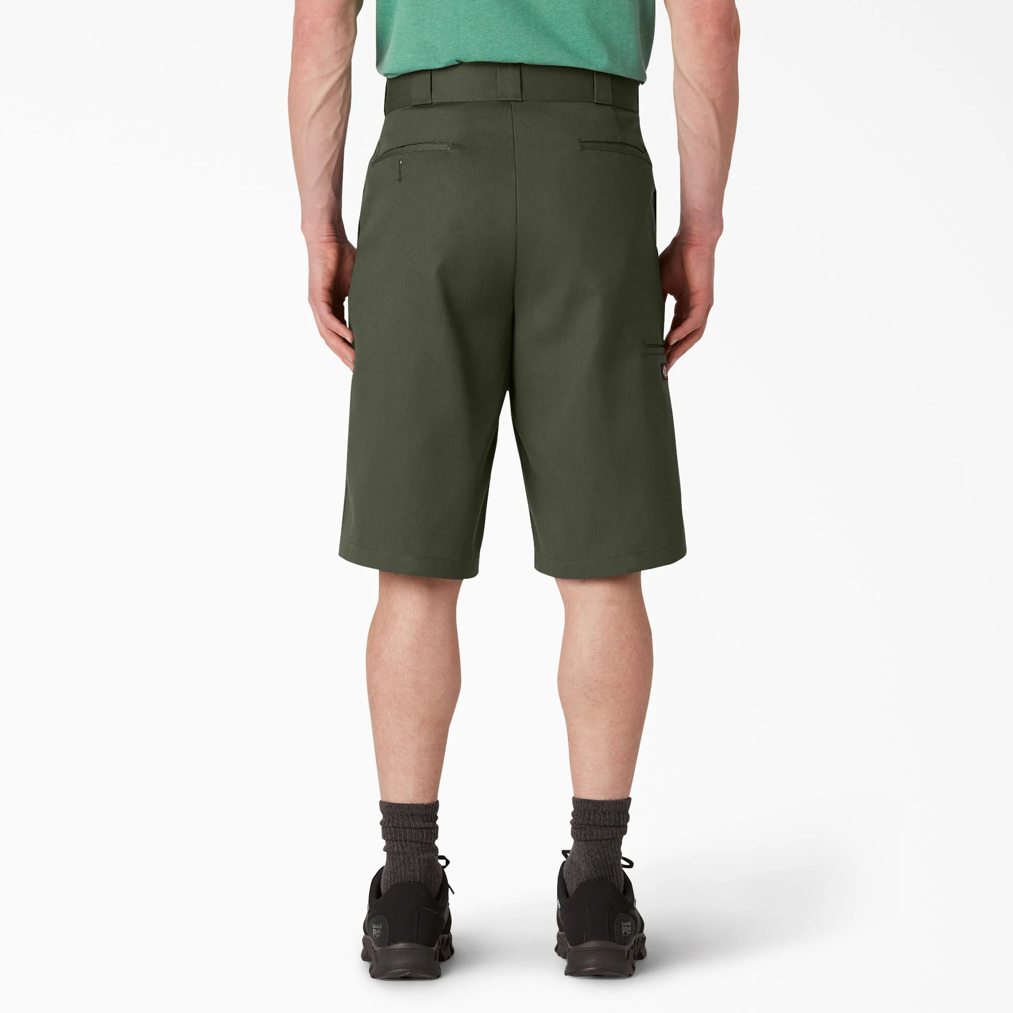 Dickies 13" Loose Fit Flat Front Work Shorts - Olive Green (42283) - Image 3