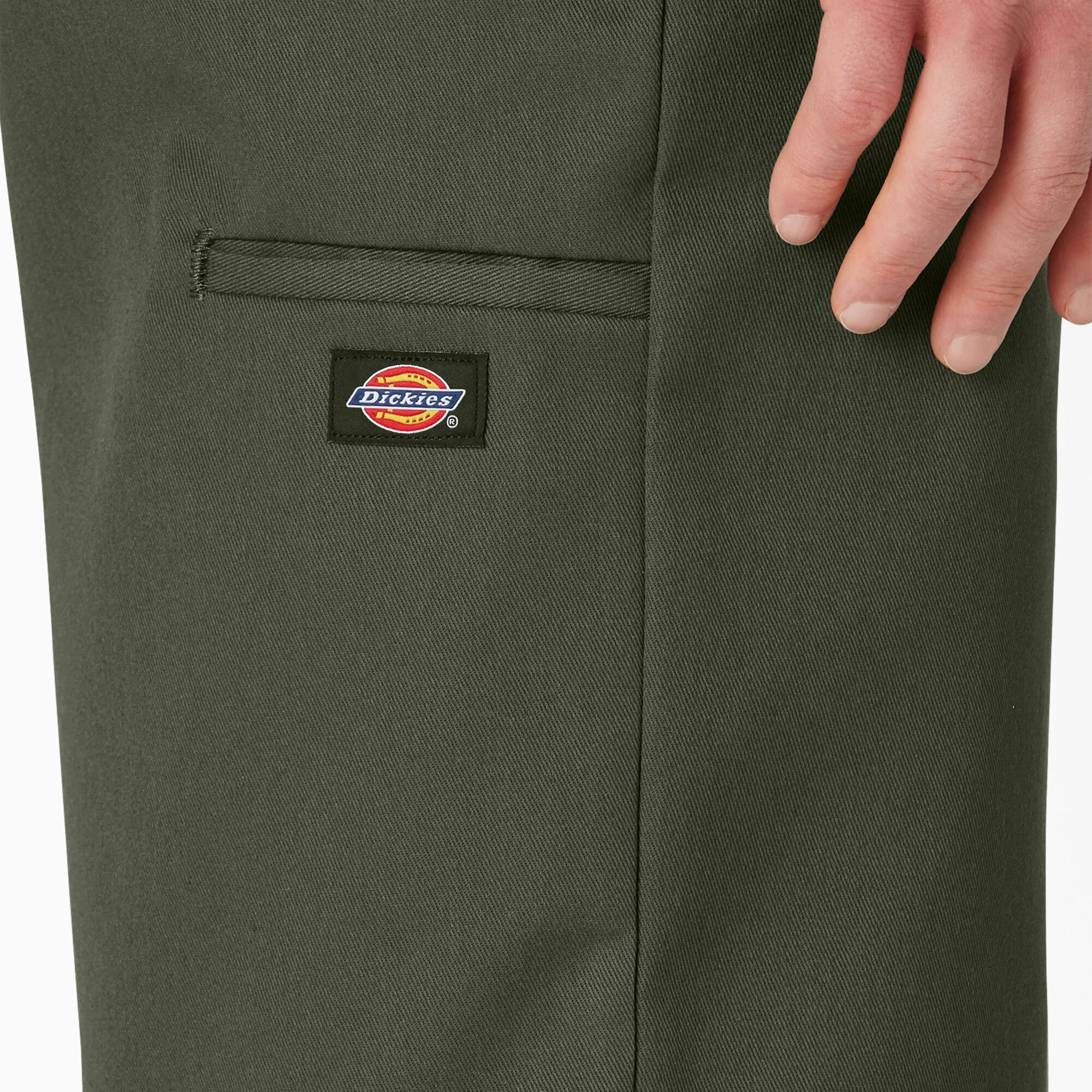 Dickies 13" Loose Fit Flat Front Work Shorts - Olive Green (42283) - Image 4