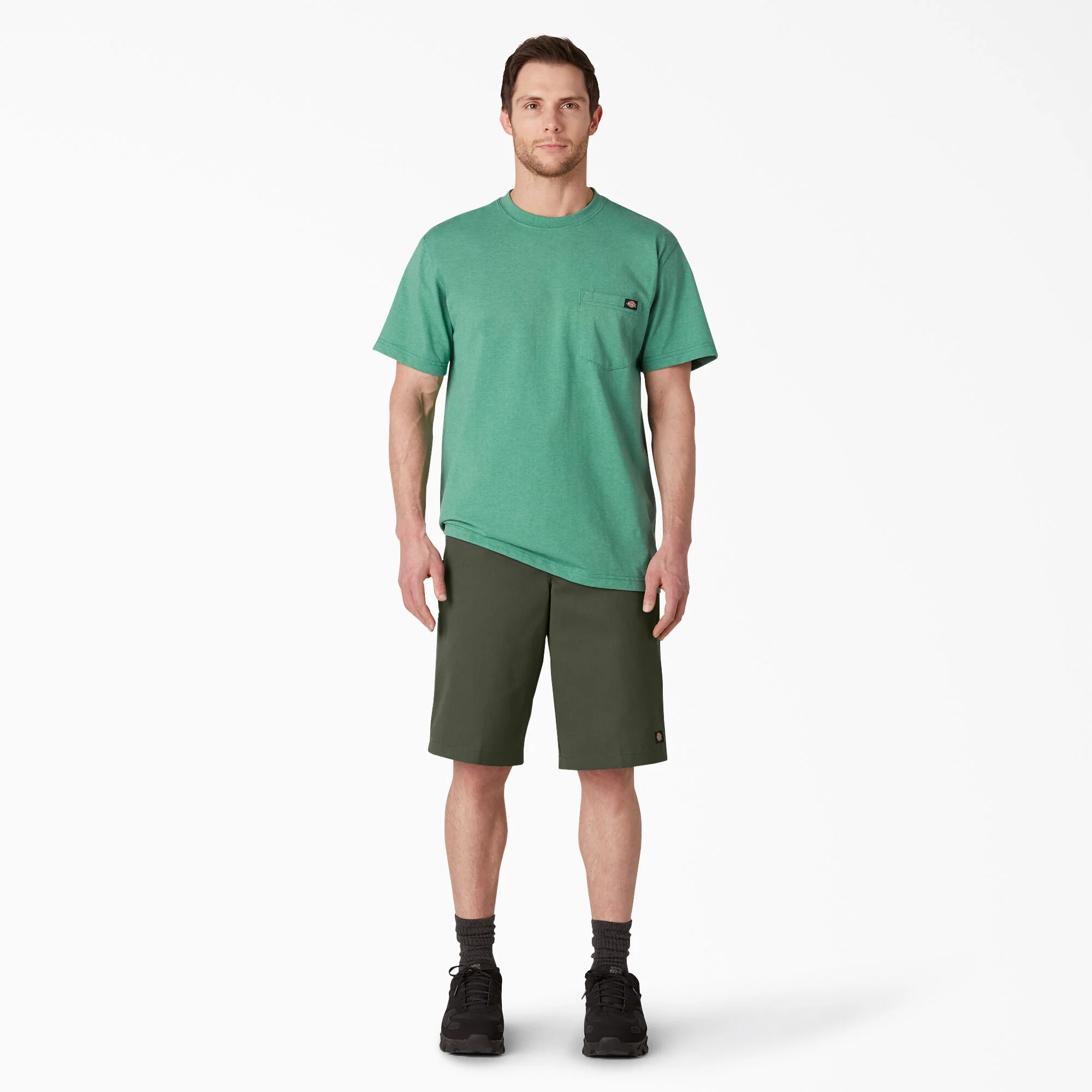 Dickies 13" Loose Fit Flat Front Work Shorts - Olive Green (42283) - Image 5