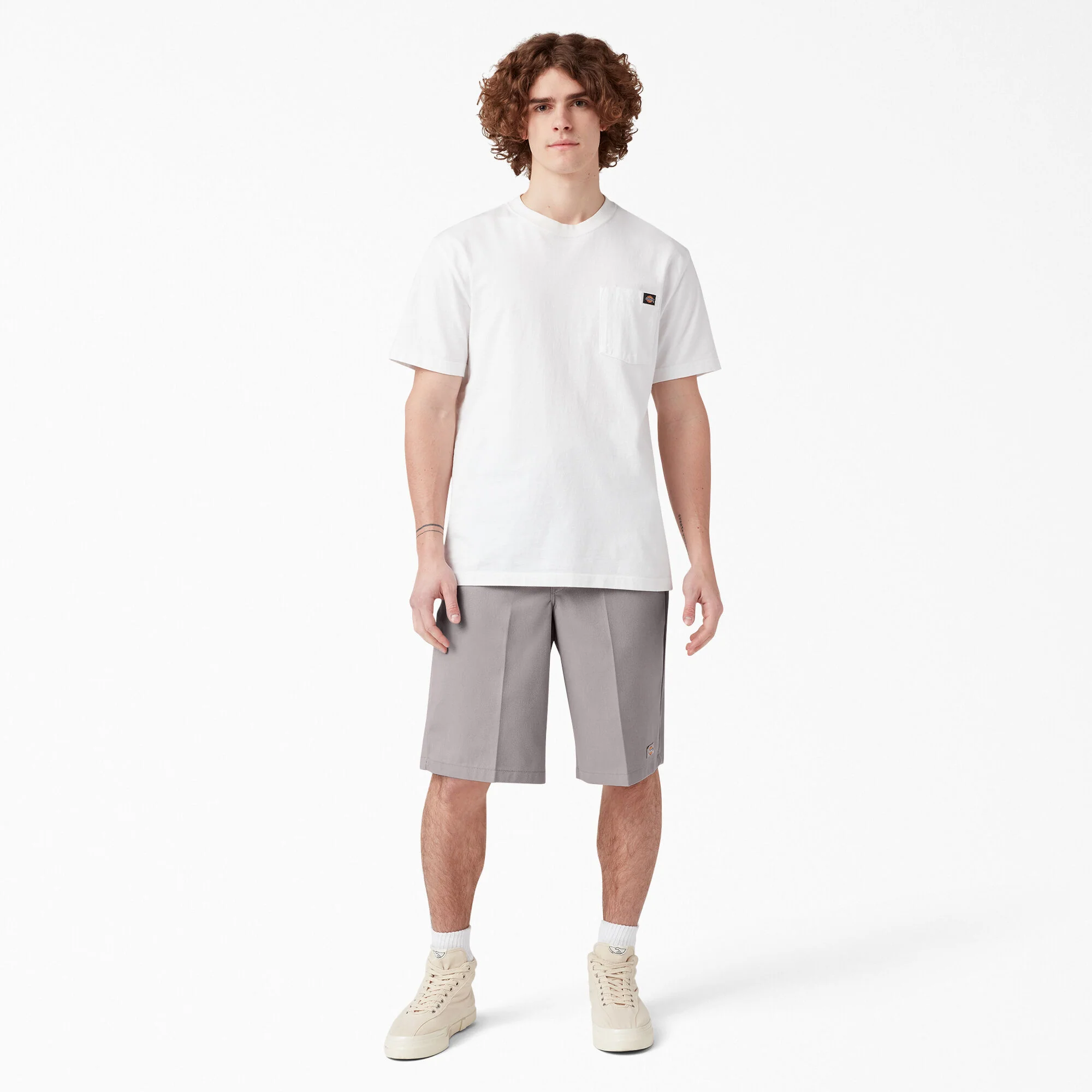 Dickies 13" Loose Fit Flat Front Work Shorts - Silver (42283) - Image 10