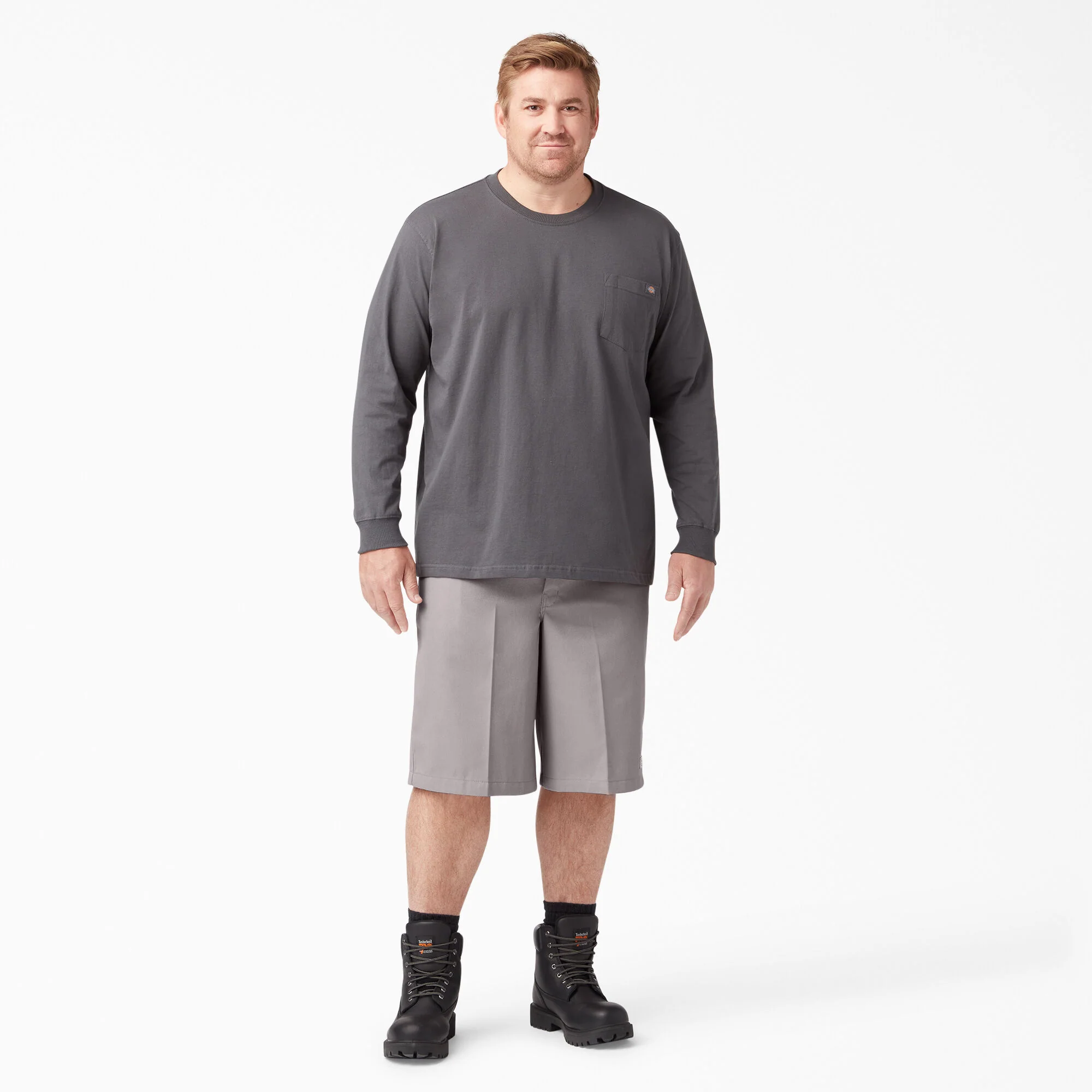 Dickies 13" Loose Fit Flat Front Work Shorts - Silver (42283) - Image 9