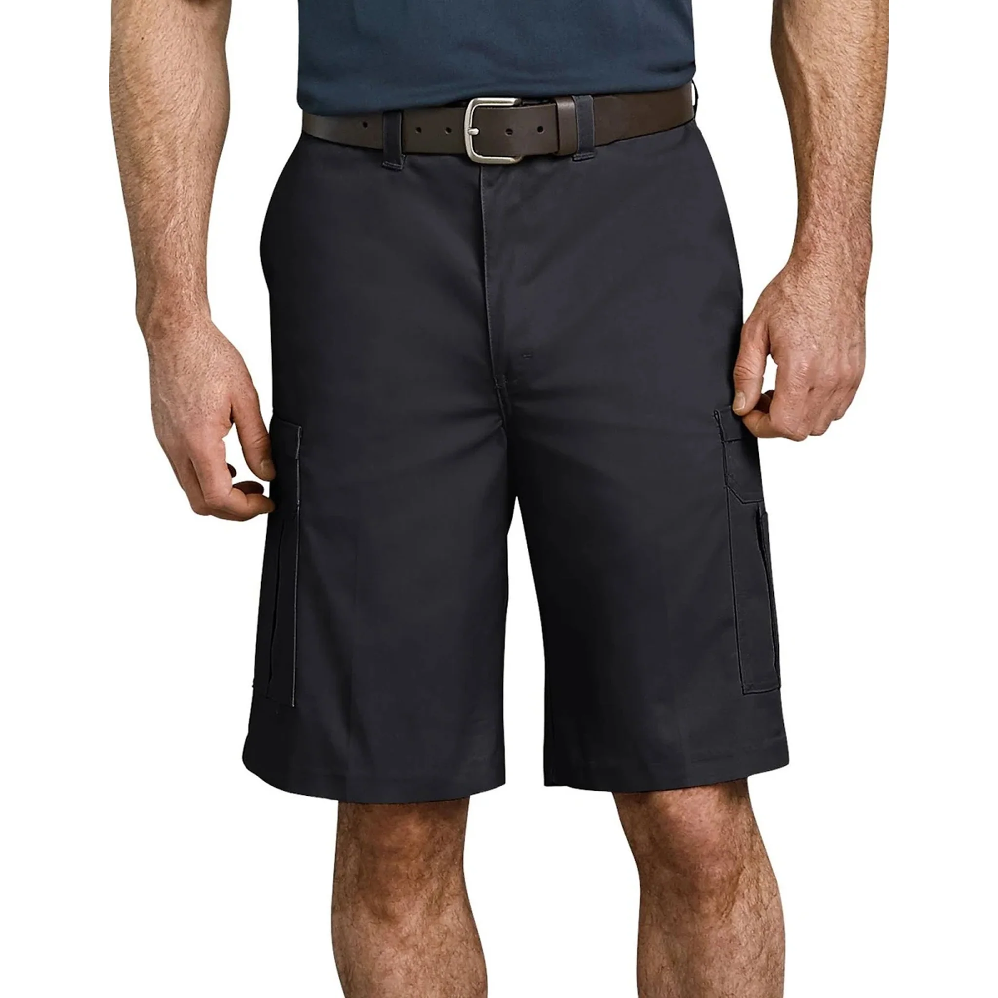 Dickies 13" Men's Work Shorts Industrial Twill Cargo Shorts, Black, 50, Clearance