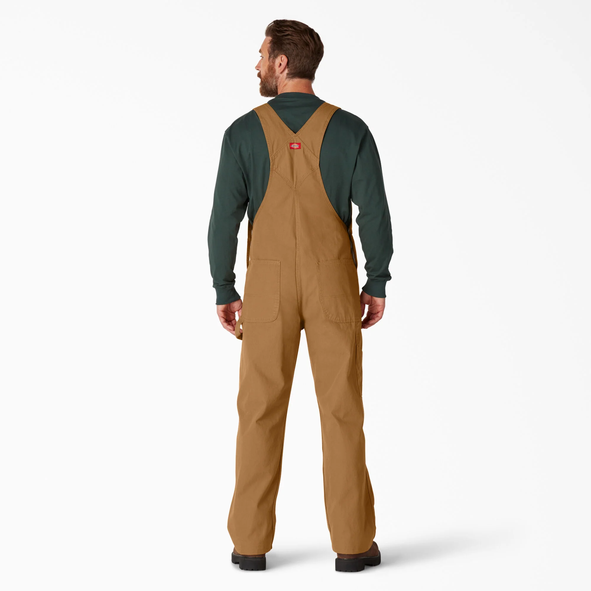 Dickies Classic Bib Overalls - Rinsed Brown Duck - DB100 - Image 3