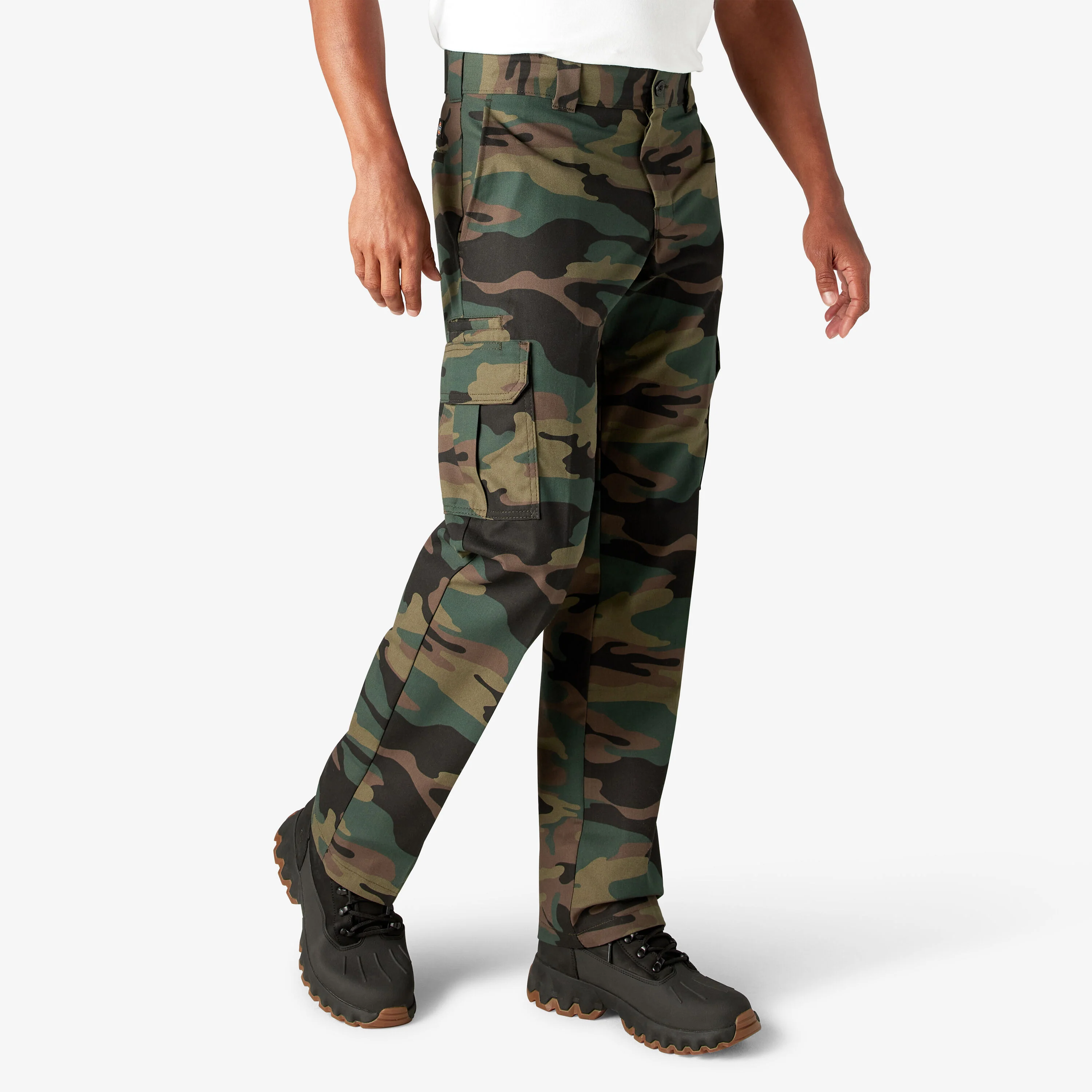 Dickies FLEX Regular Fit Cargo Pants - Hunter Green Camo-DWP595 - Image 3