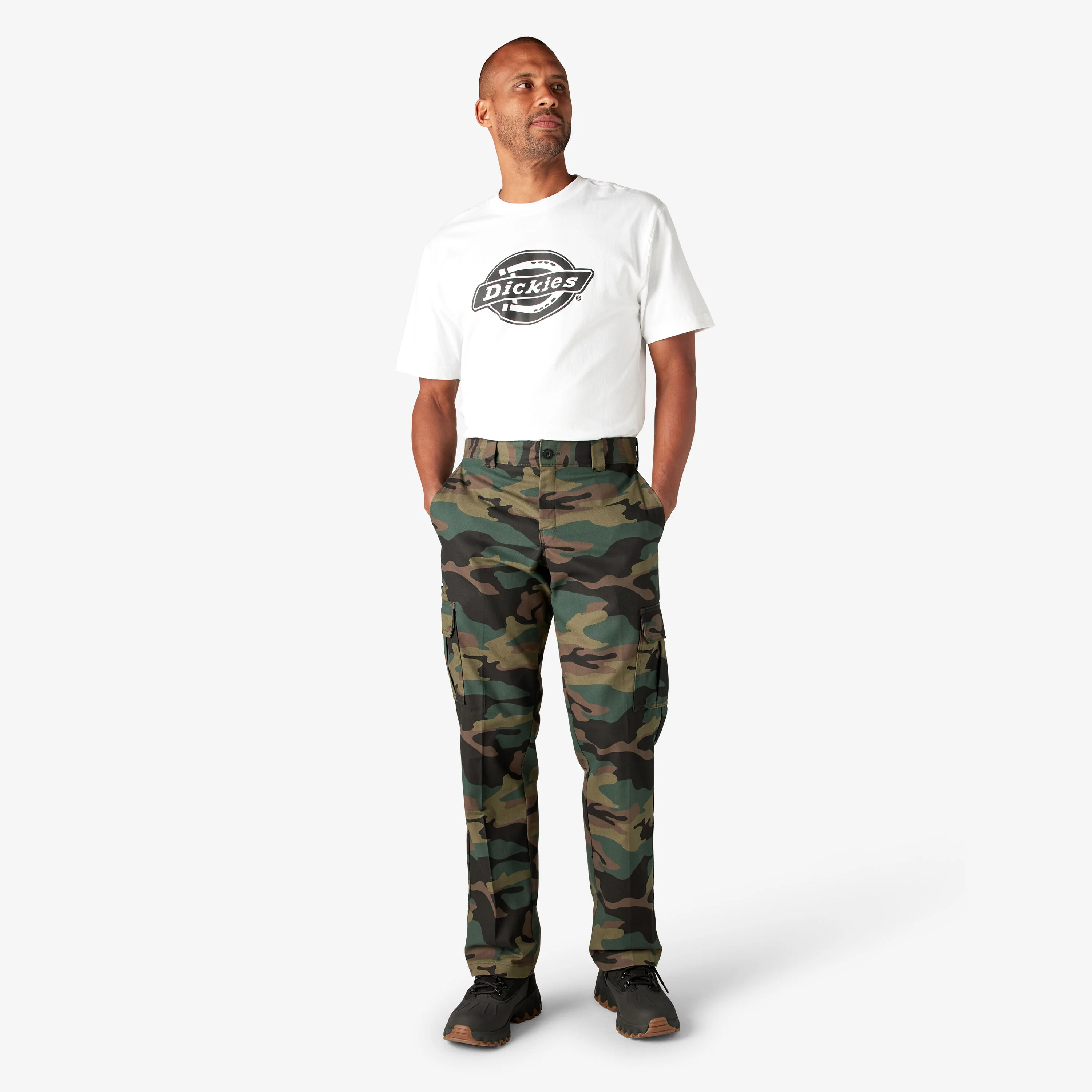 Dickies FLEX Regular Fit Cargo Pants - Hunter Green Camo-DWP595 - Image 5
