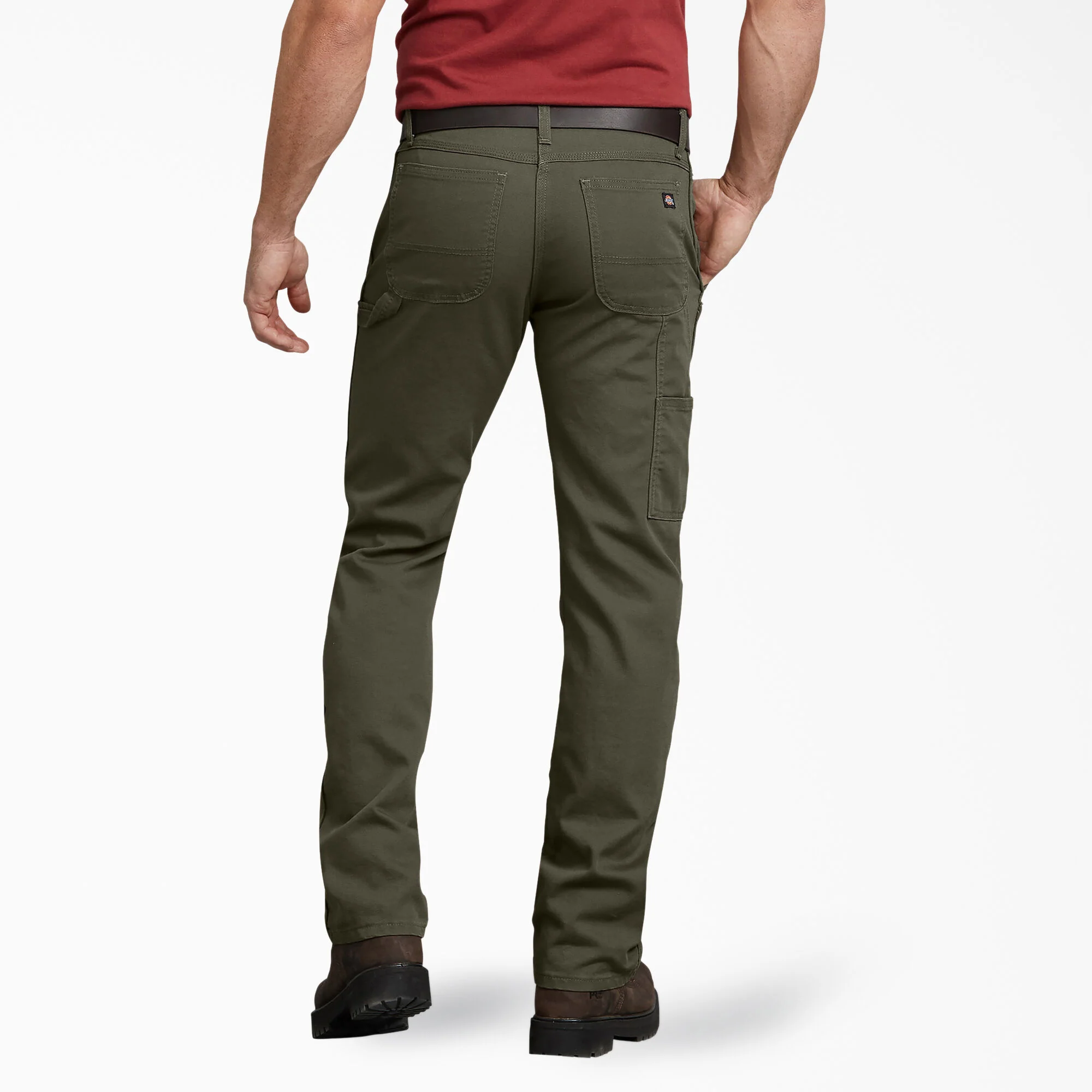 Dickies FLEX Regular Fit Duck Carpenter Pants - Stonewashed Moss DP802 - Image 2