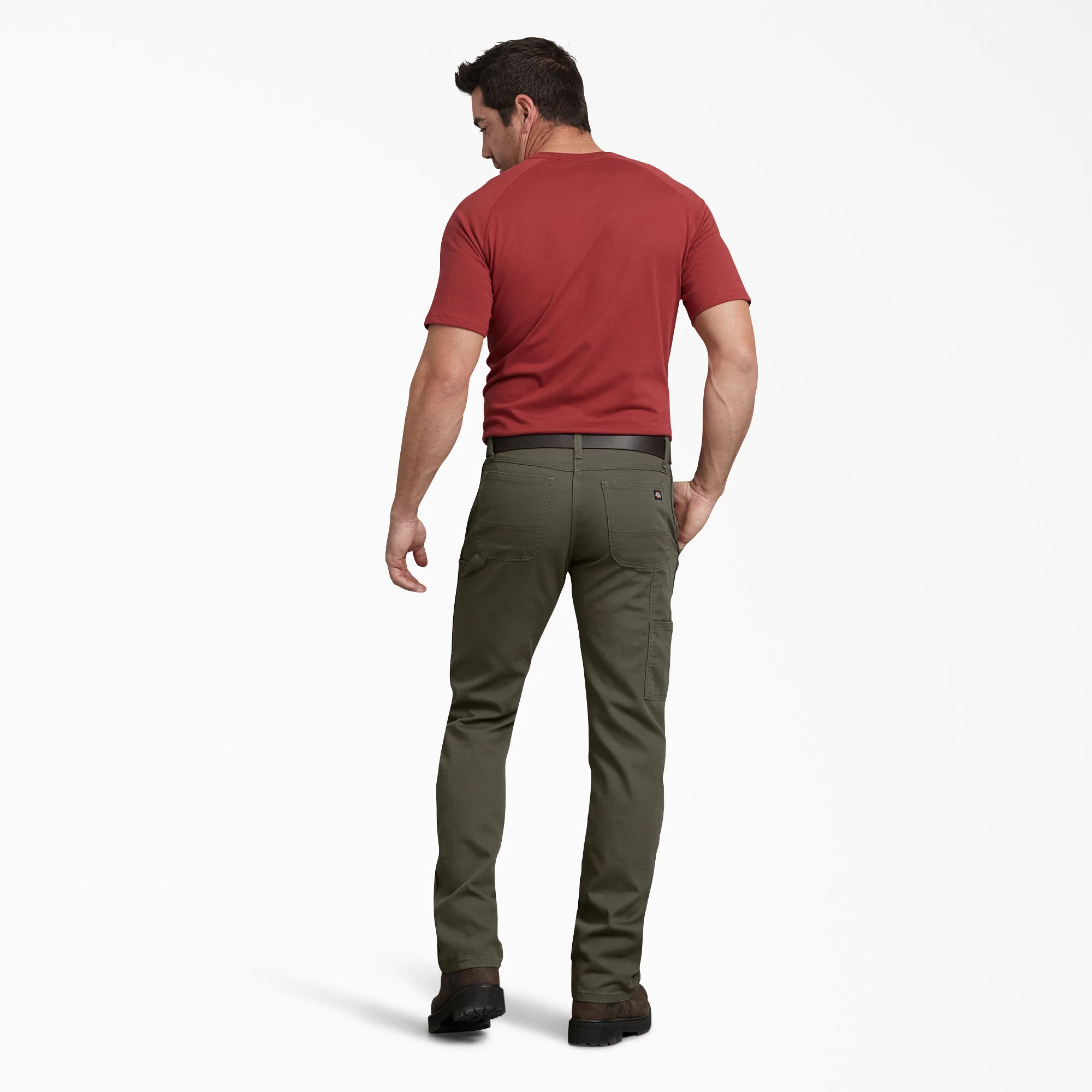 Dickies FLEX Regular Fit Duck Carpenter Pants - Stonewashed Moss DP802 - Image 4