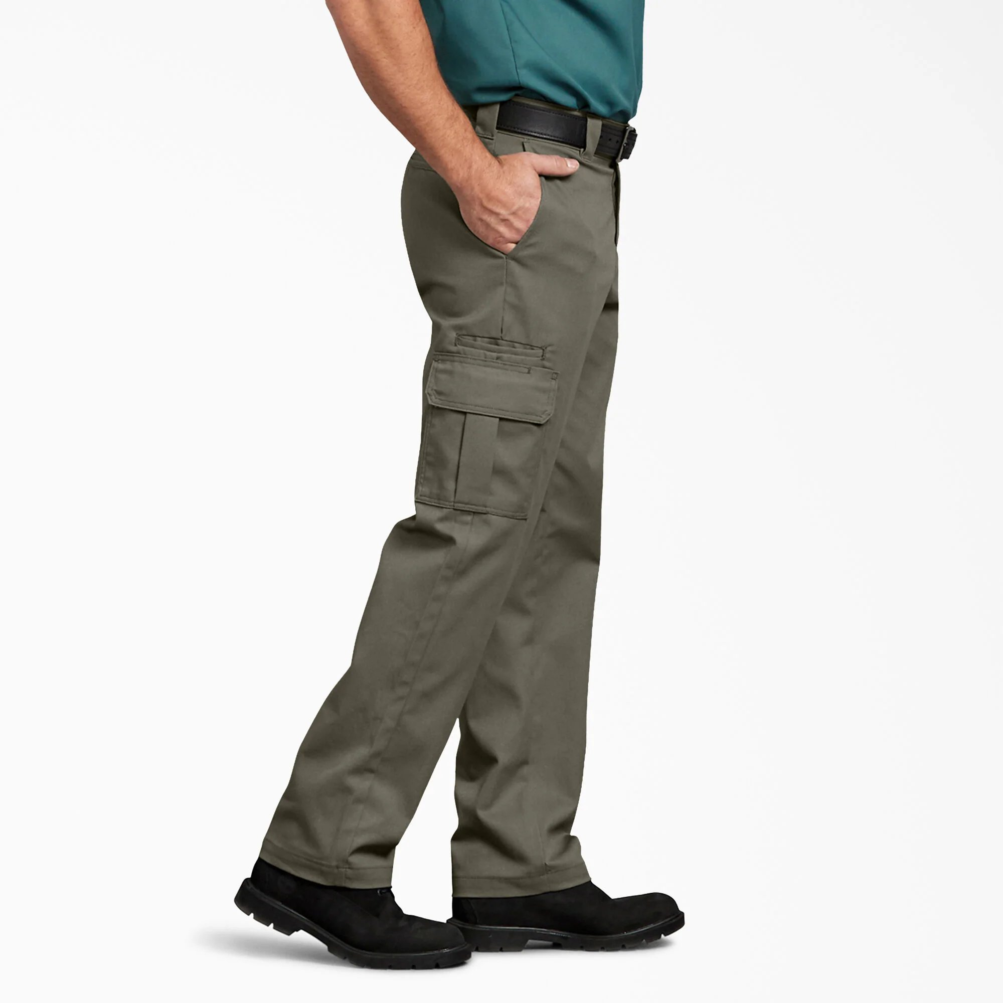 Dickies FLEX Regular Fit Cargo Pants - Moss Green-DWP595 - Image 2