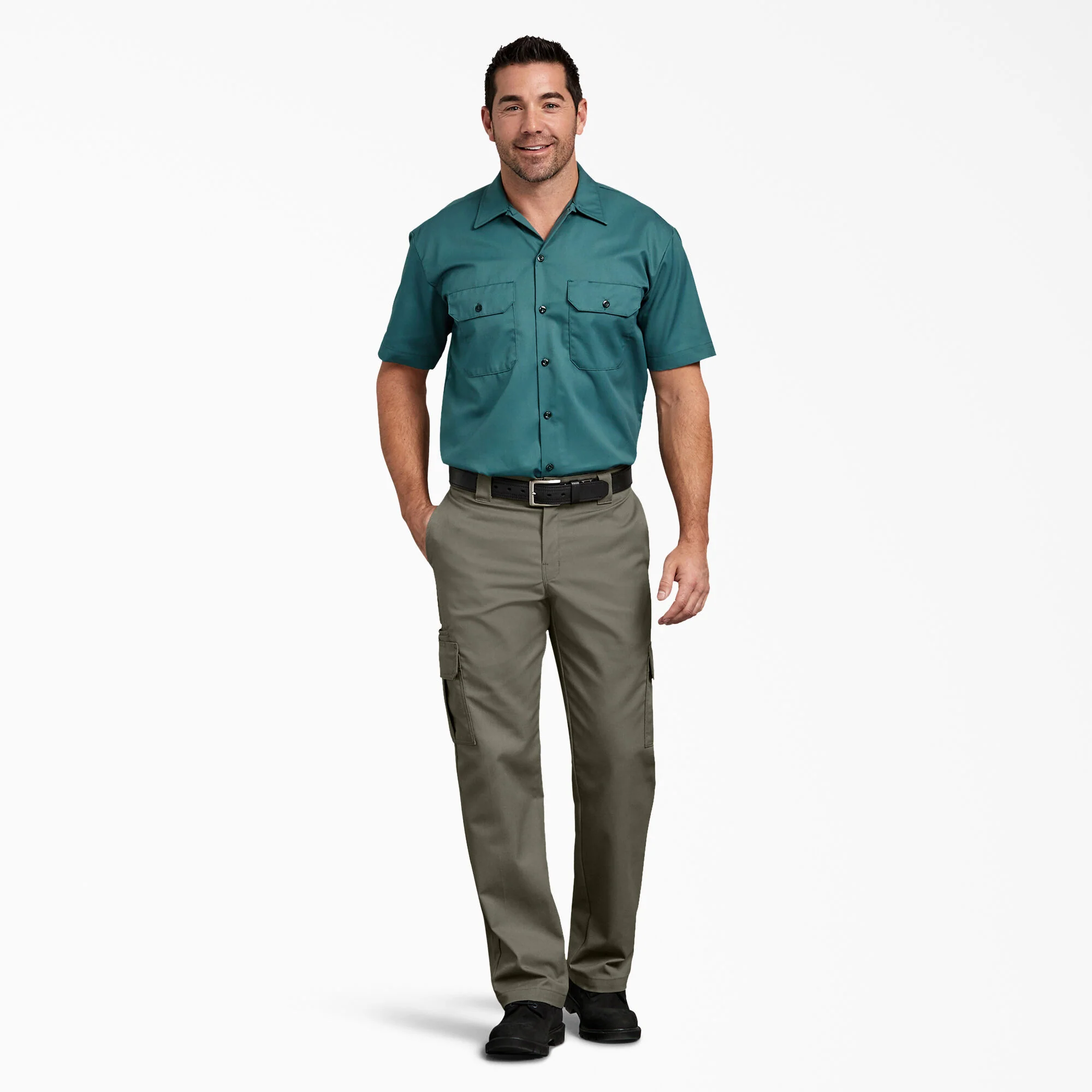 Dickies FLEX Regular Fit Cargo Pants - Moss Green-DWP595 - Image 4