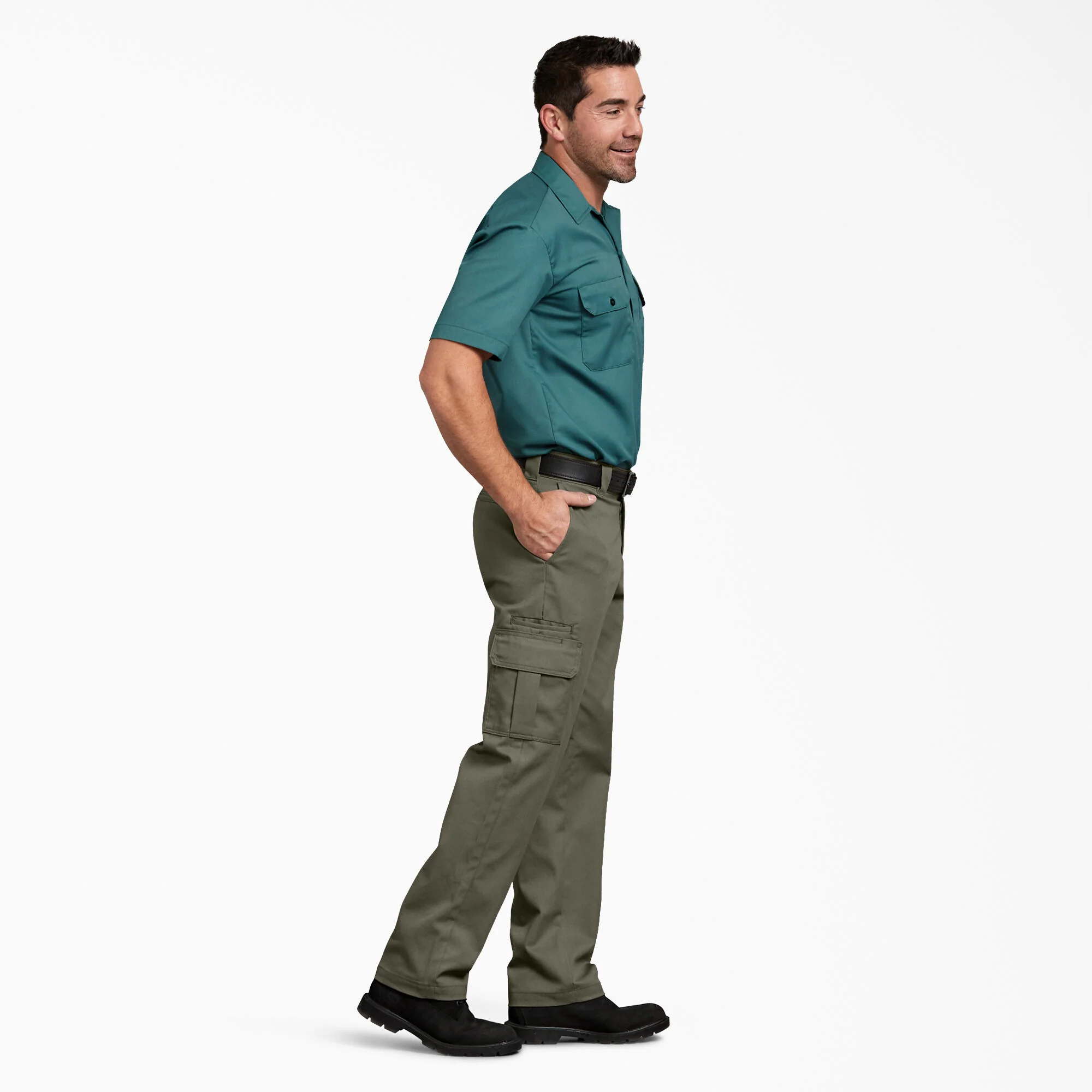 Dickies FLEX Regular Fit Cargo Pants - Moss Green-DWP595 - Image 5