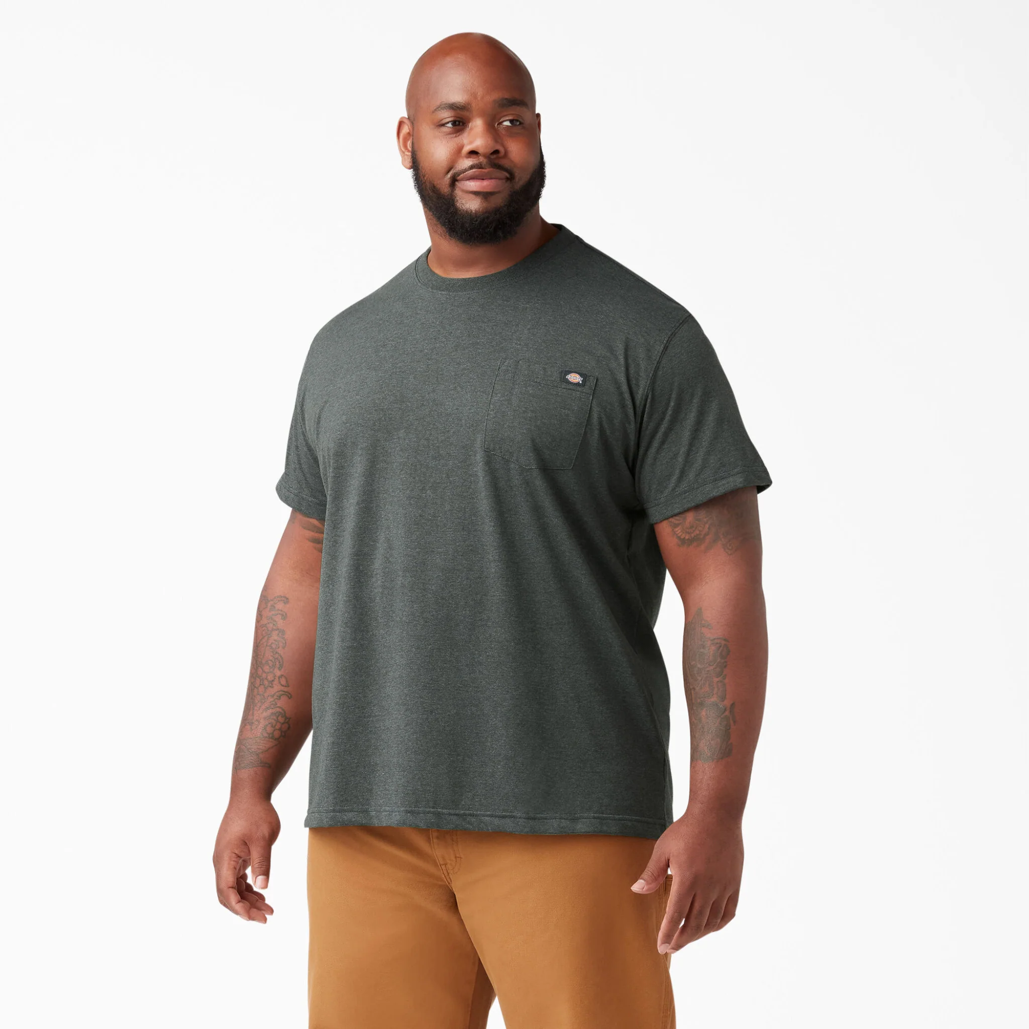 Dickies Heavyweight Heathered Short Sleeve Pocket T-Shirt - Big and Tall WS450 - Image 12