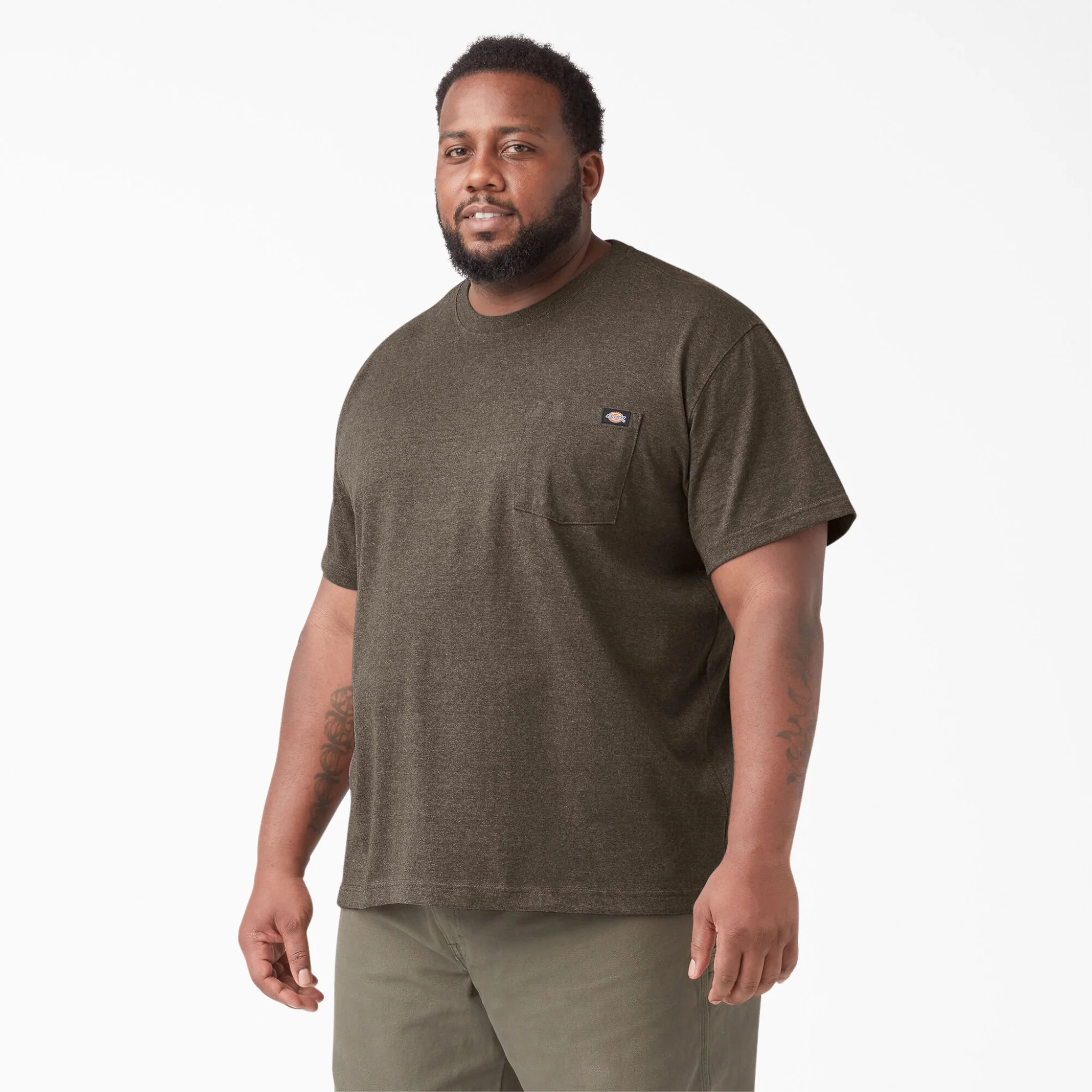 Dickies Heavyweight Heathered Short Sleeve Pocket T-Shirt - Big and Tall WS450 - Image 7