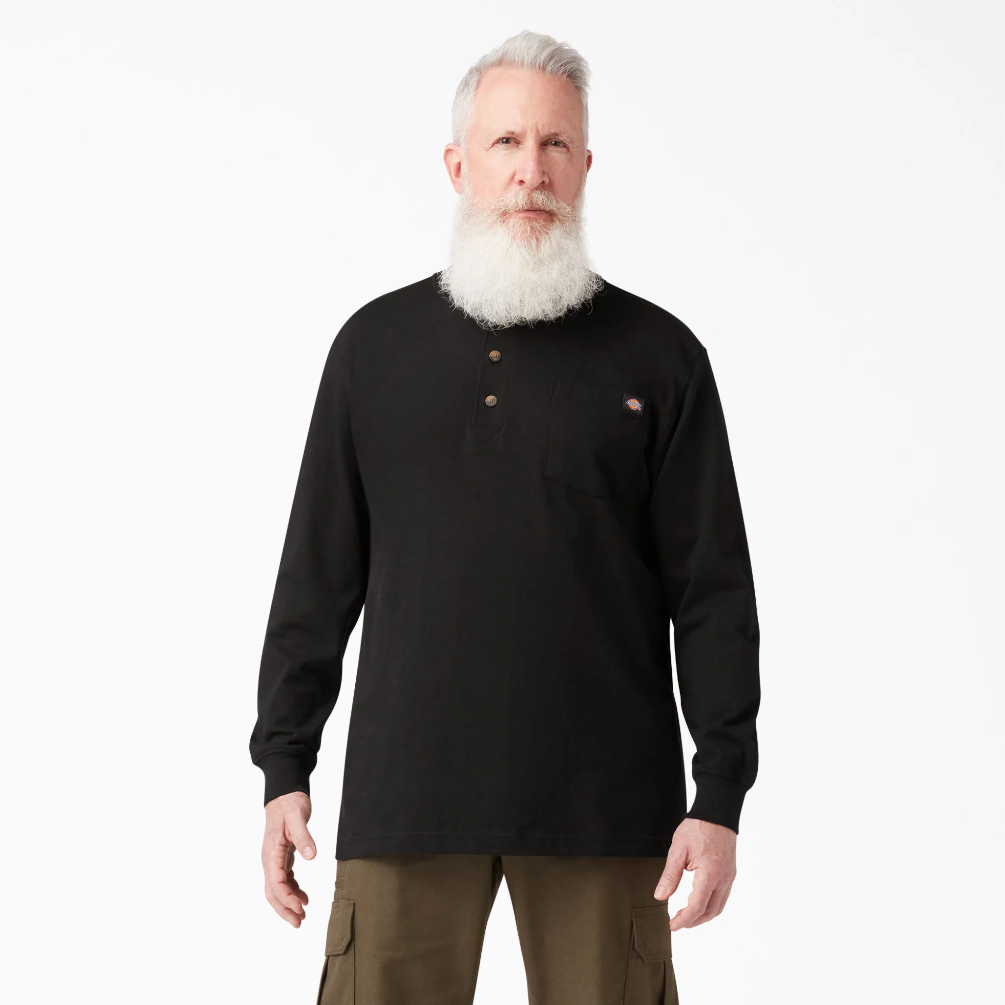 Dickies Heavyweight Long Sleeve Henley T-Shirt