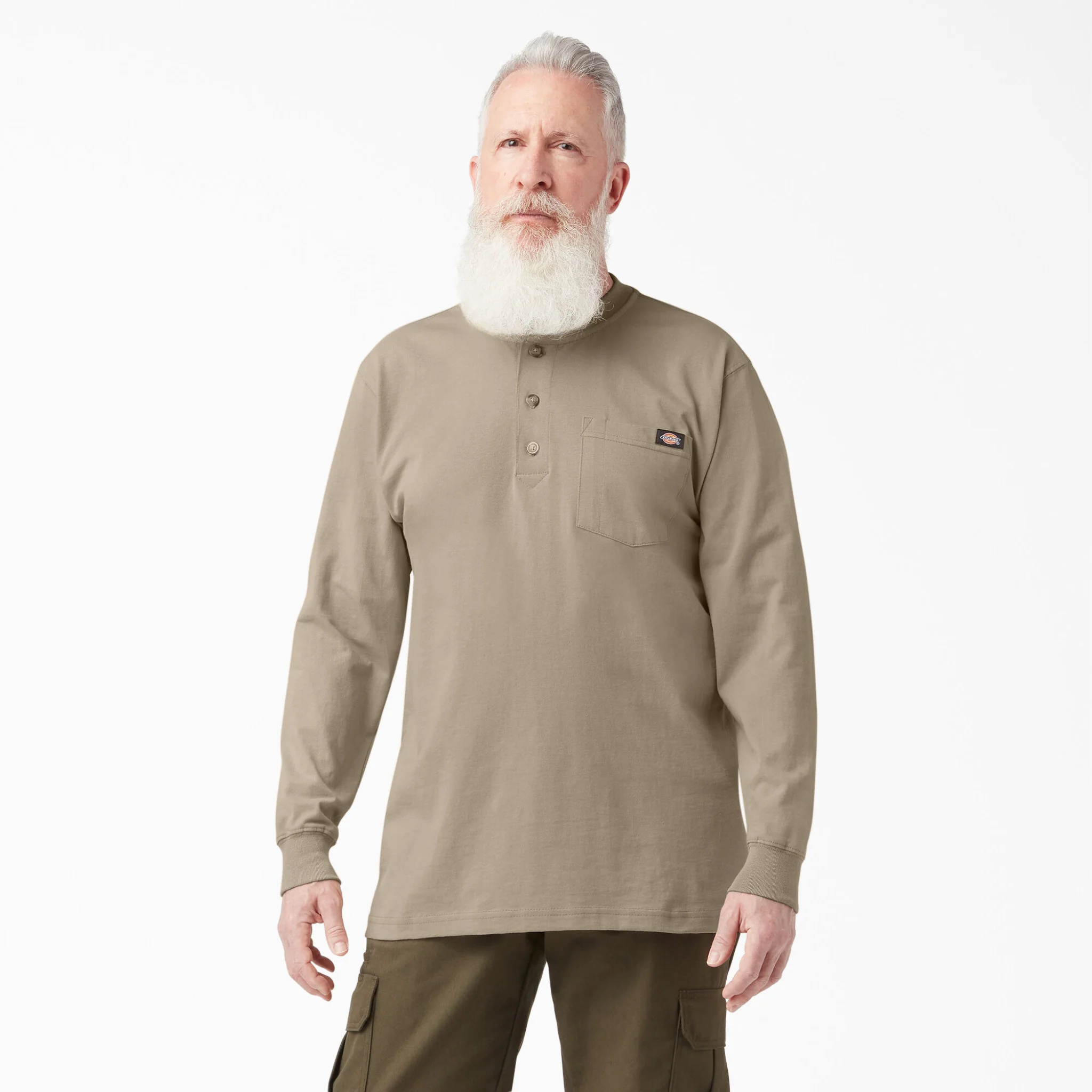Dickies Heavyweight Long Sleeve Henley T-Shirt - Image 10