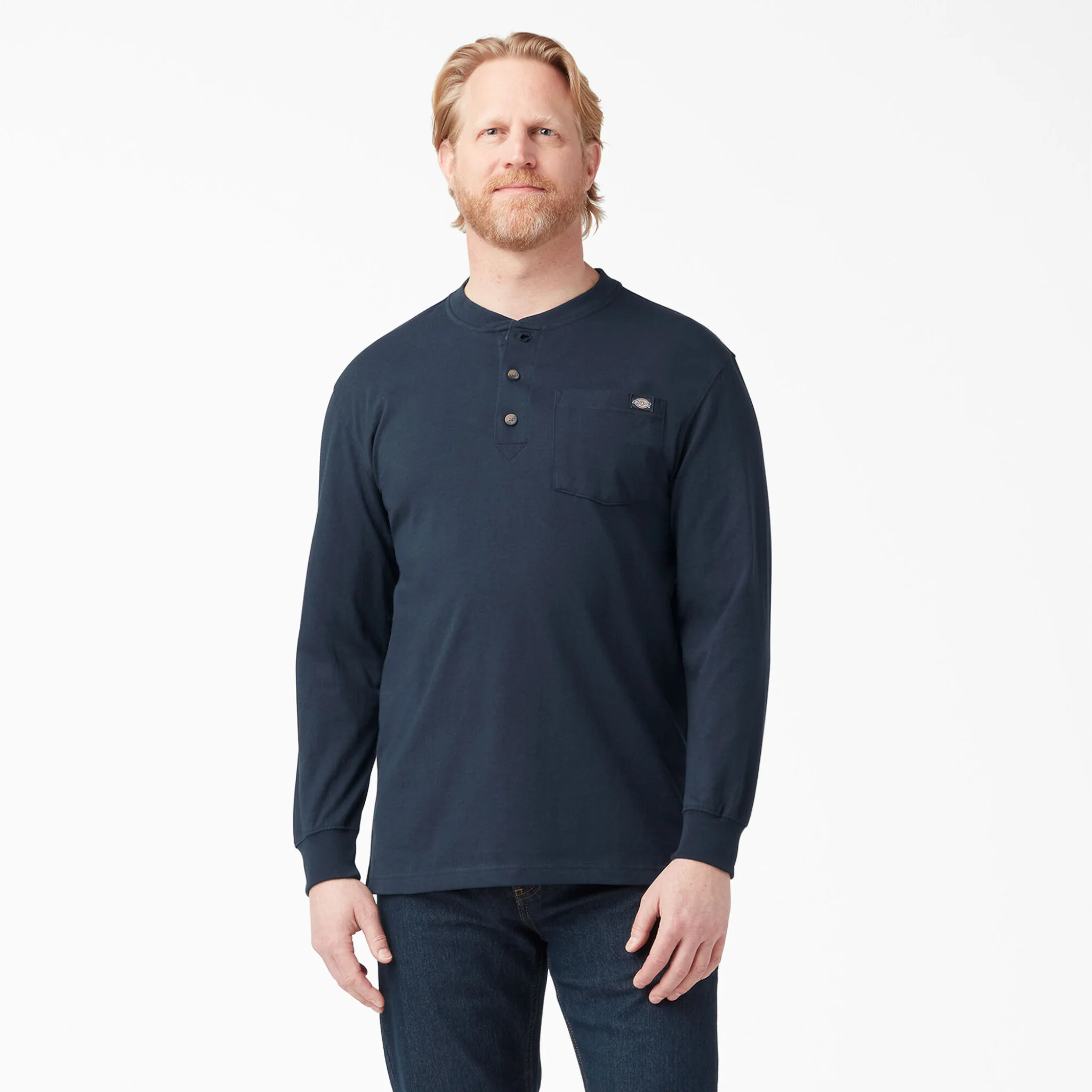 Dickies Heavyweight Long Sleeve Henley T-Shirt - Image 7