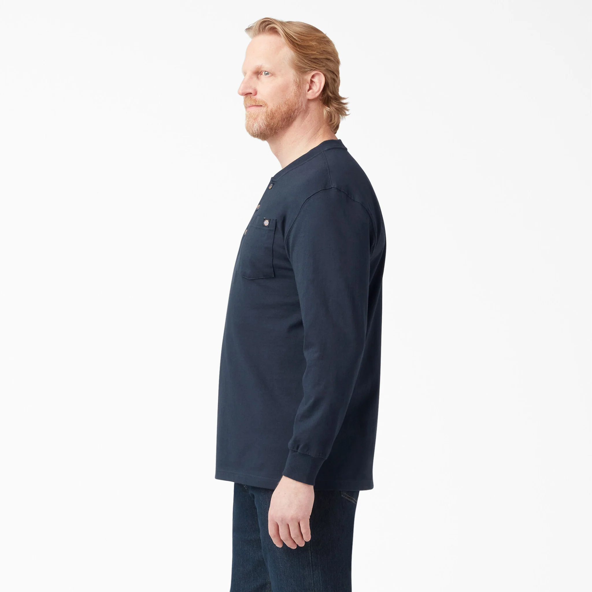 Dickies Heavyweight Long Sleeve Henley T-Shirt - Image 8