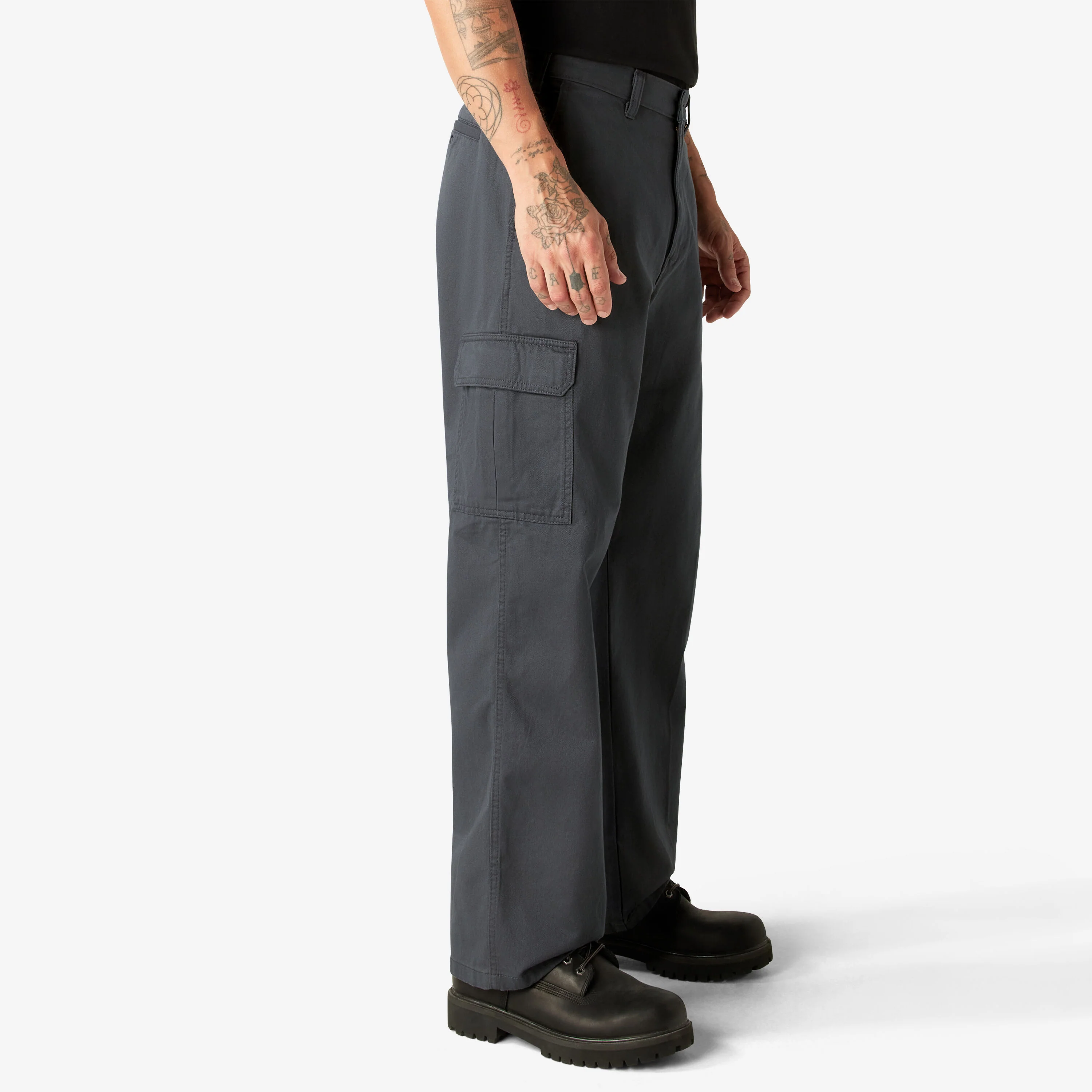 Dickies Loose Fit Cargo Pants - Rinsed Charcoal Gray (23214RCH) - Image 3