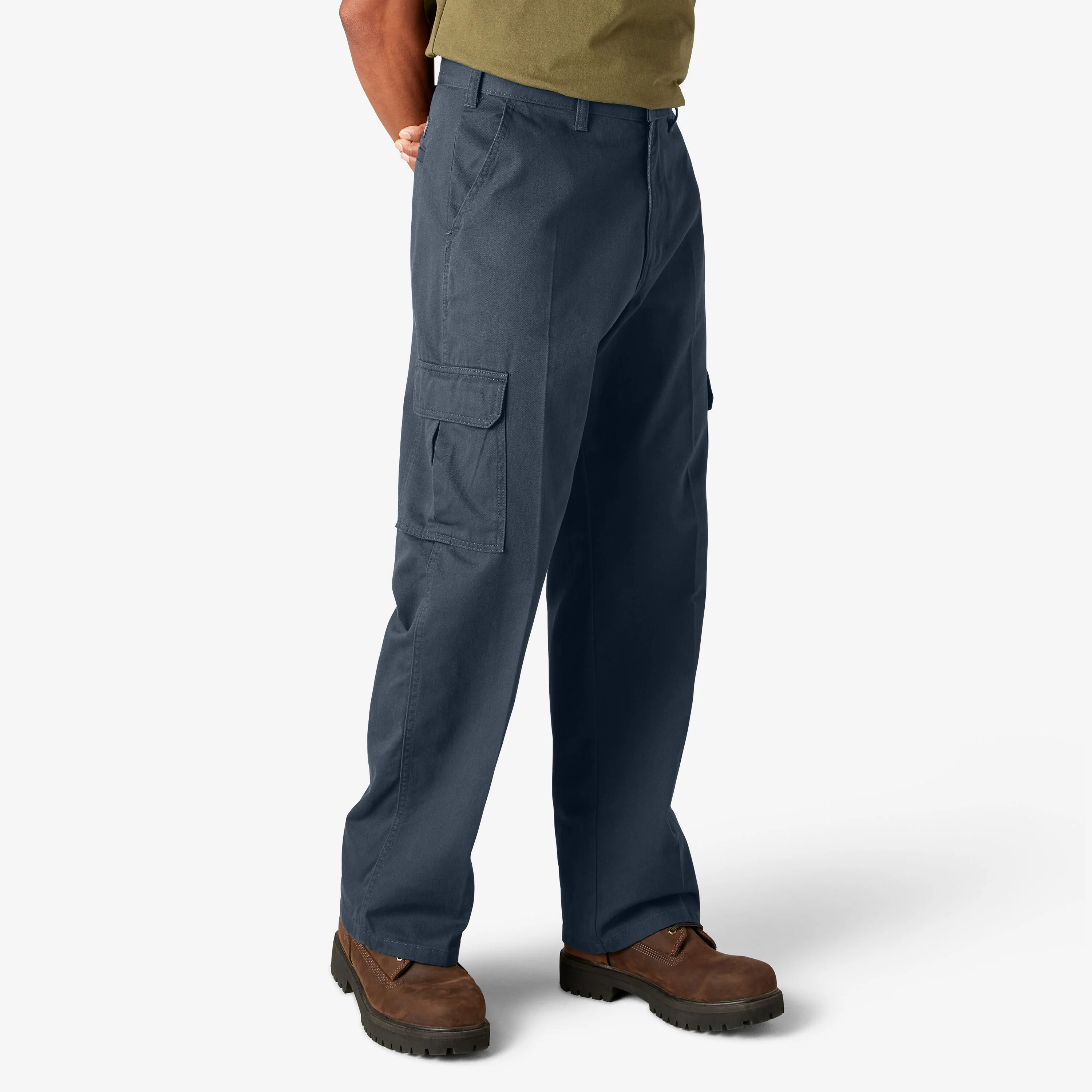Dickies Loose Fit Cargo Pants - Rinsed Dark Navy (23214RDN) - Image 3