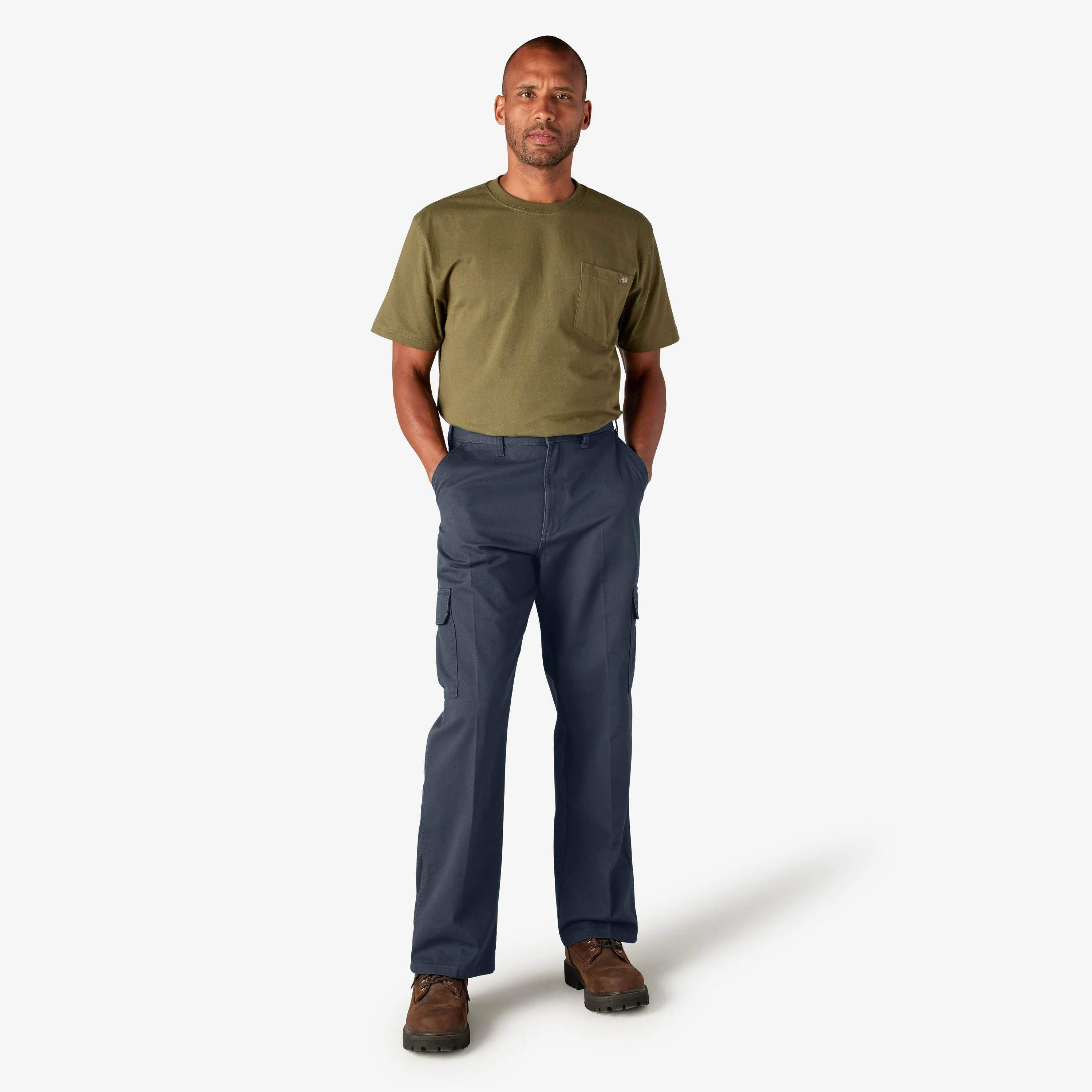 Dickies Loose Fit Cargo Pants - Rinsed Dark Navy (23214RDN) - Image 8