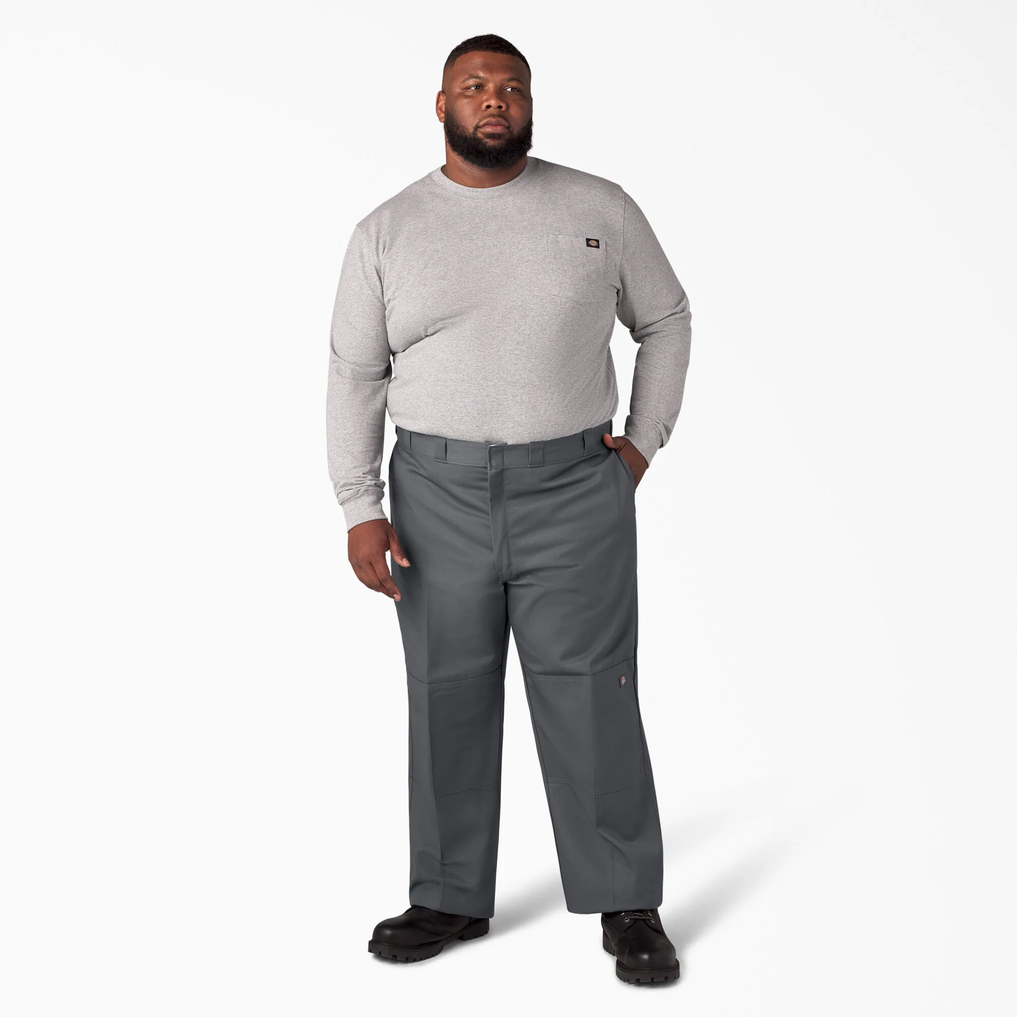 Dickies Loose Fit Double Knee Work Pants - Charcoal 85283 - Image 14