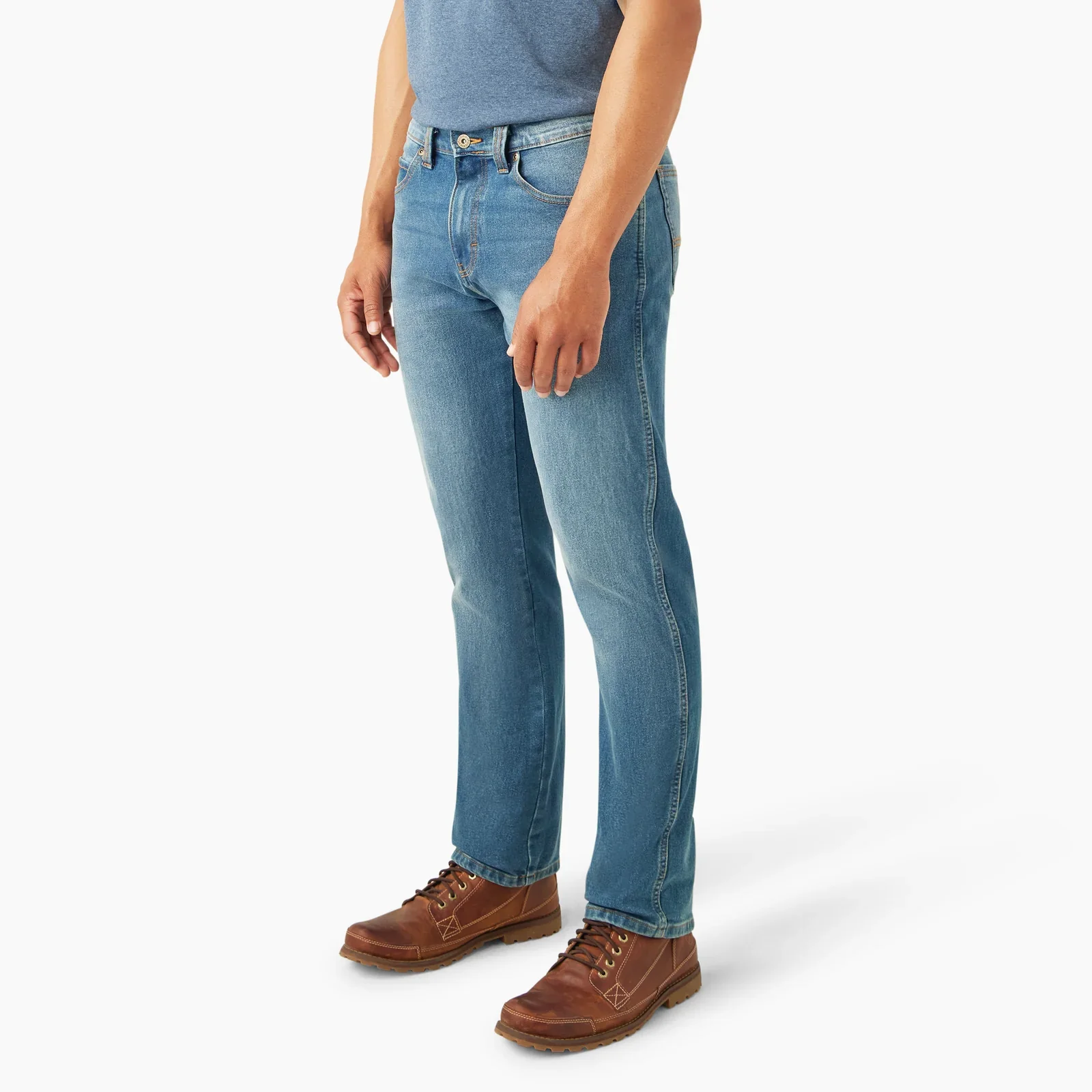 Dickies MENS 5-POCKET SLIM STRAIGHT JEAN-A85WX-J76 (MID WASH) - Image 3