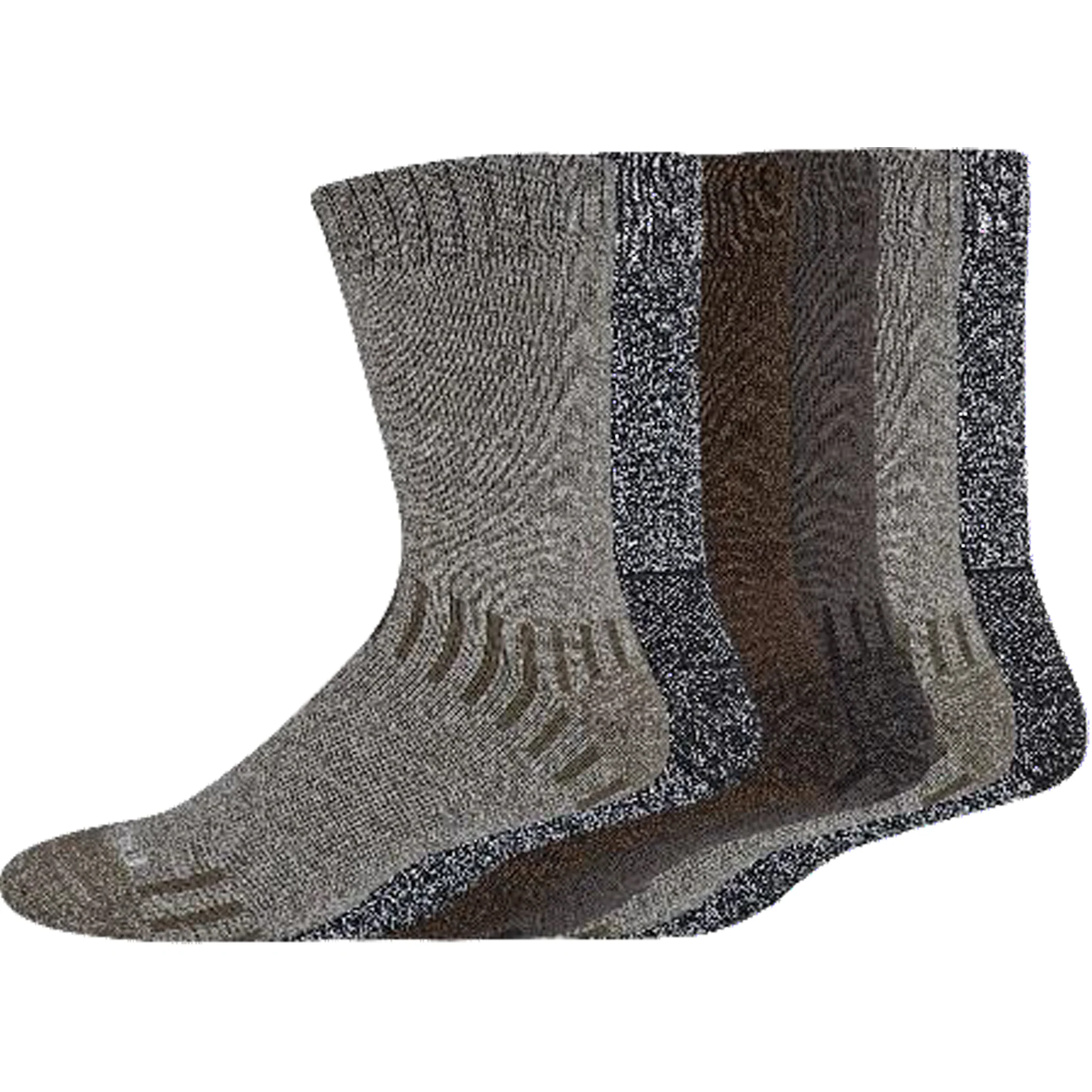 Dickies Men's 6 Packs The Trekker Crew Accent Heel/Toe Asst Socks, Sizes 6-12 ( I611011 ) - Image 3
