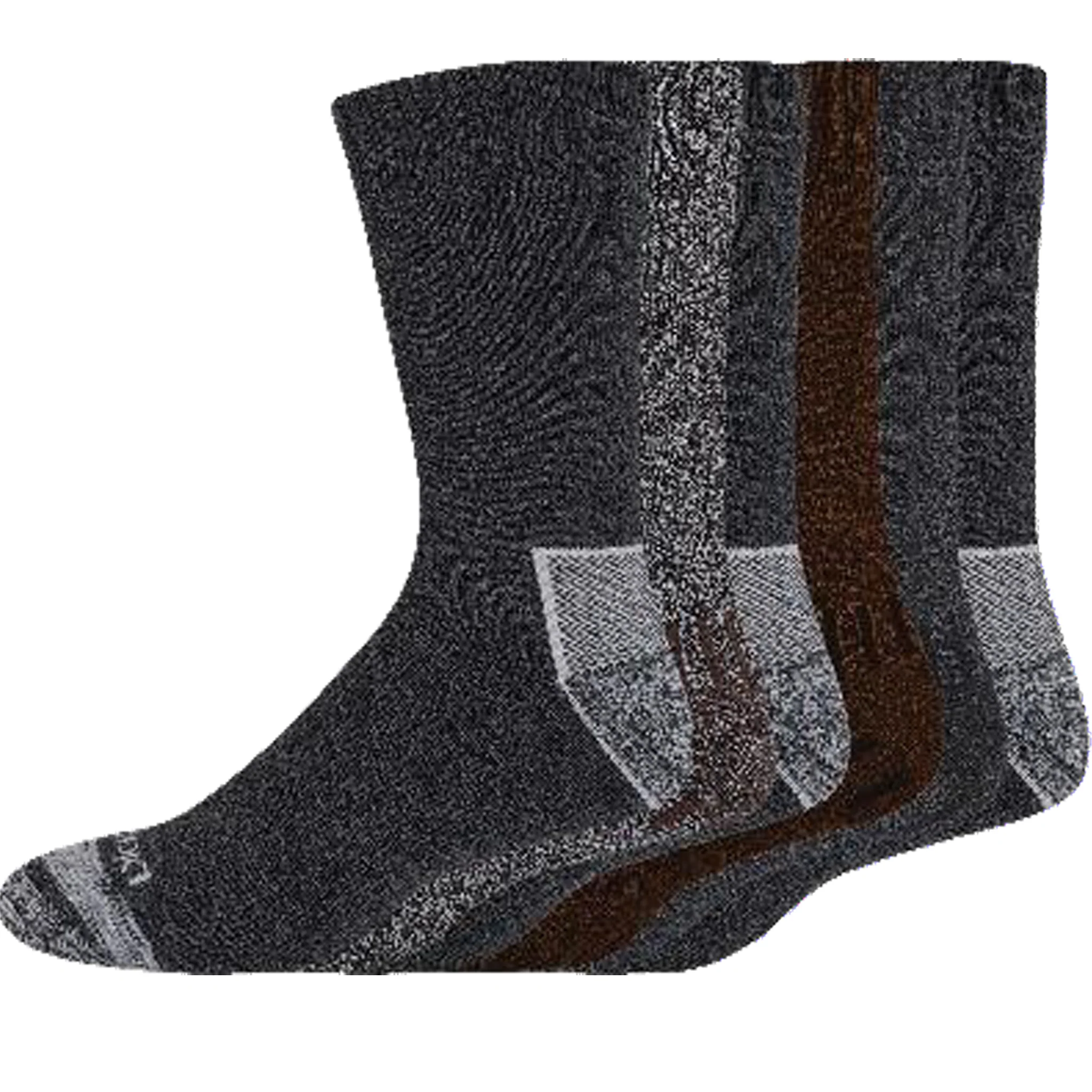 Dickies Men's 6 Packs The Trekker Crew Accent Heel/Toe Asst Socks, Sizes 6-12 ( I611011 ) - Image 5