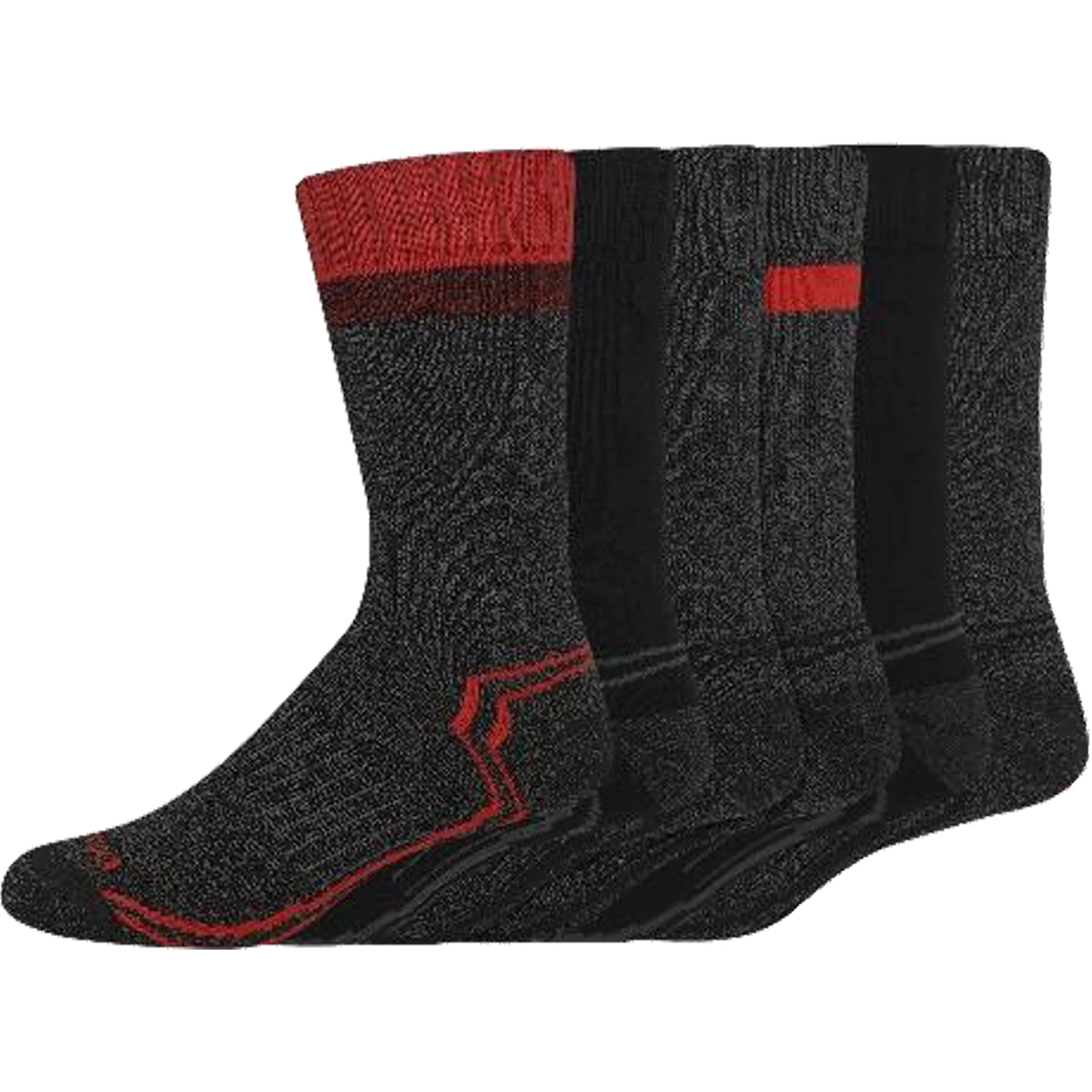 Dickies Men's 6 Packs The Trekker Crew Wide Welt Asst Sock, Sizes 6-12 ( I611013 ) - Image 2