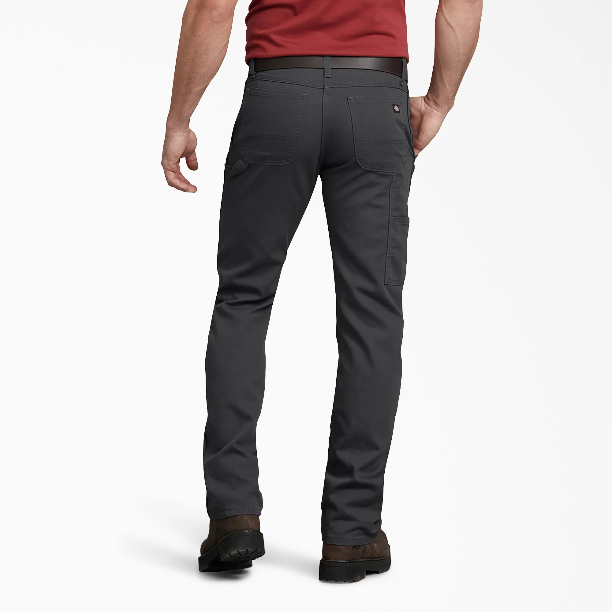 Dickies FLEX Regular Fit Duck Carpenter Pants - Stonewashed Diesel Gray DP802 - Image 2