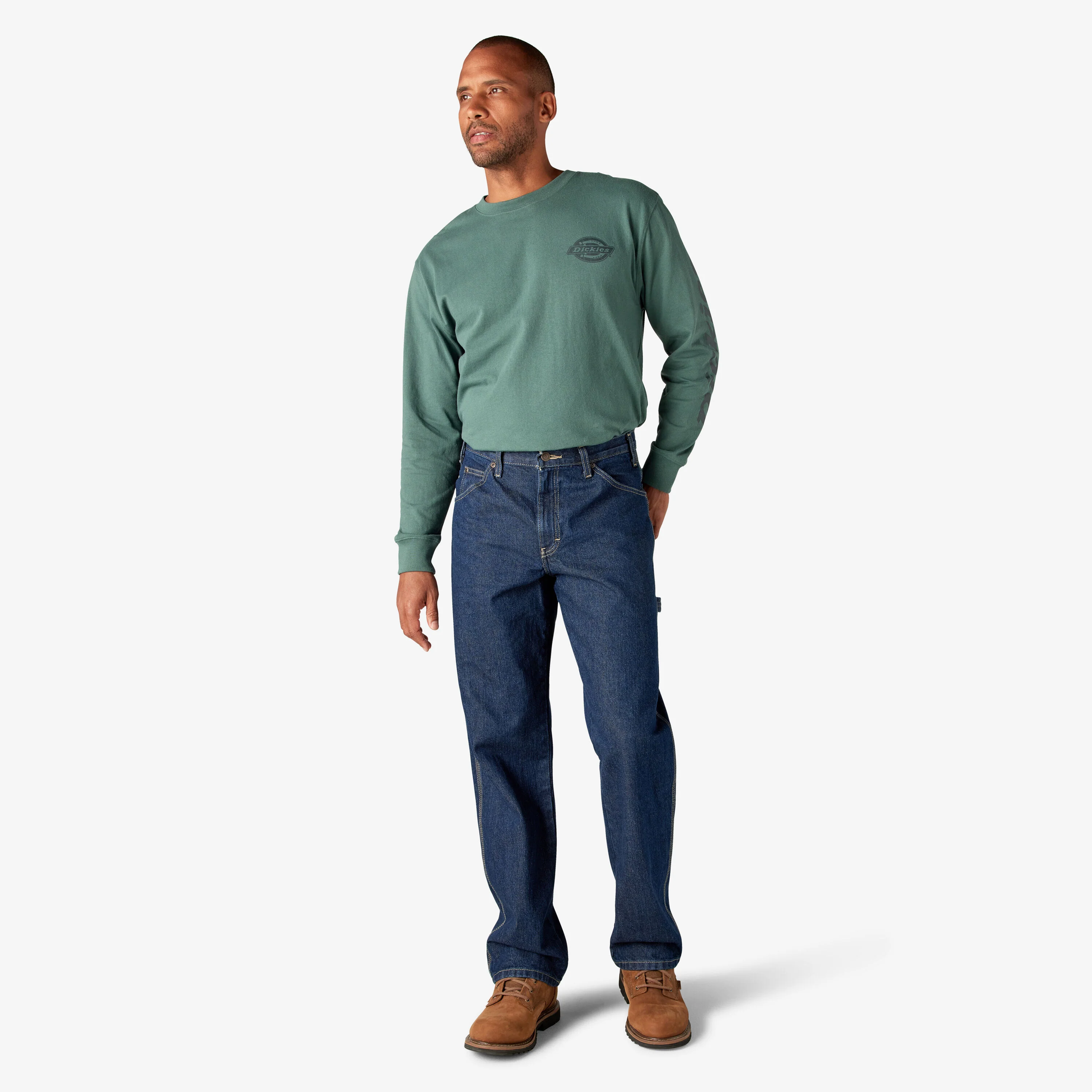 Dickies Men's Relaxed Fit Carpenter Pants - Rinsed Indigo Blue-1993 - Image 8