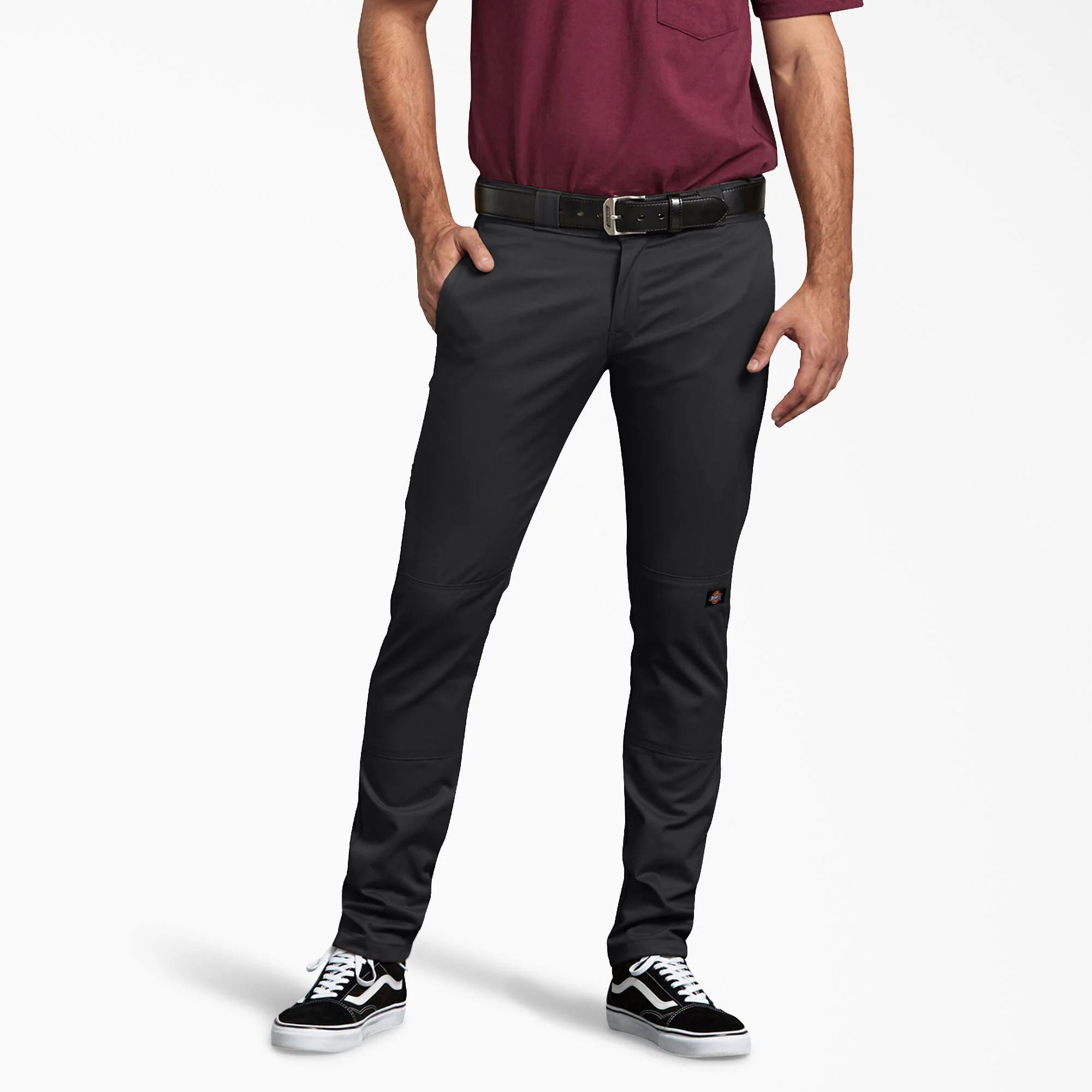Dickies Skinny Fit Double Knee Work Pants - Black DWP811
