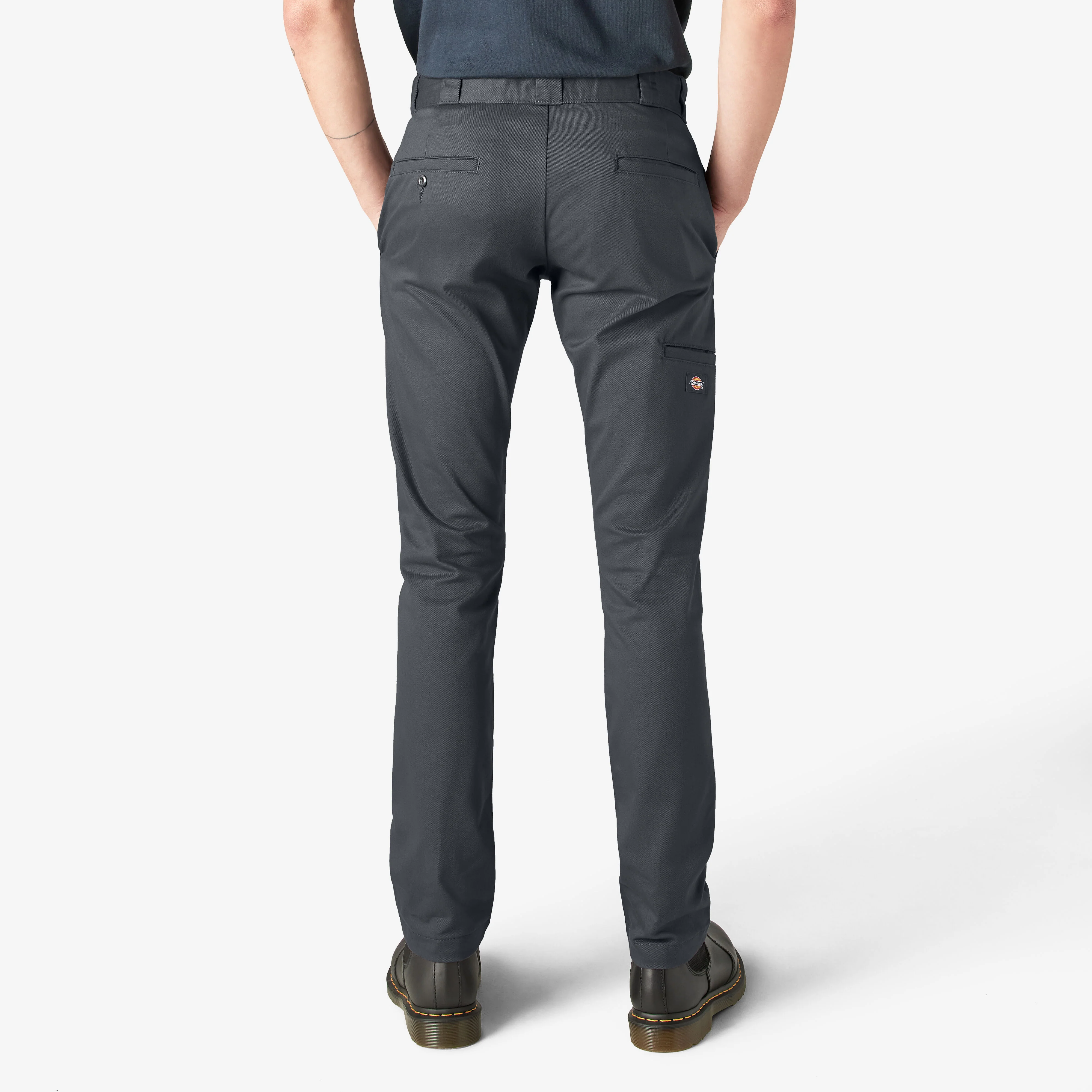 Dickies Skinny Fit Double Knee Work Pants - Charcoal Gray DWP811 - Image 4