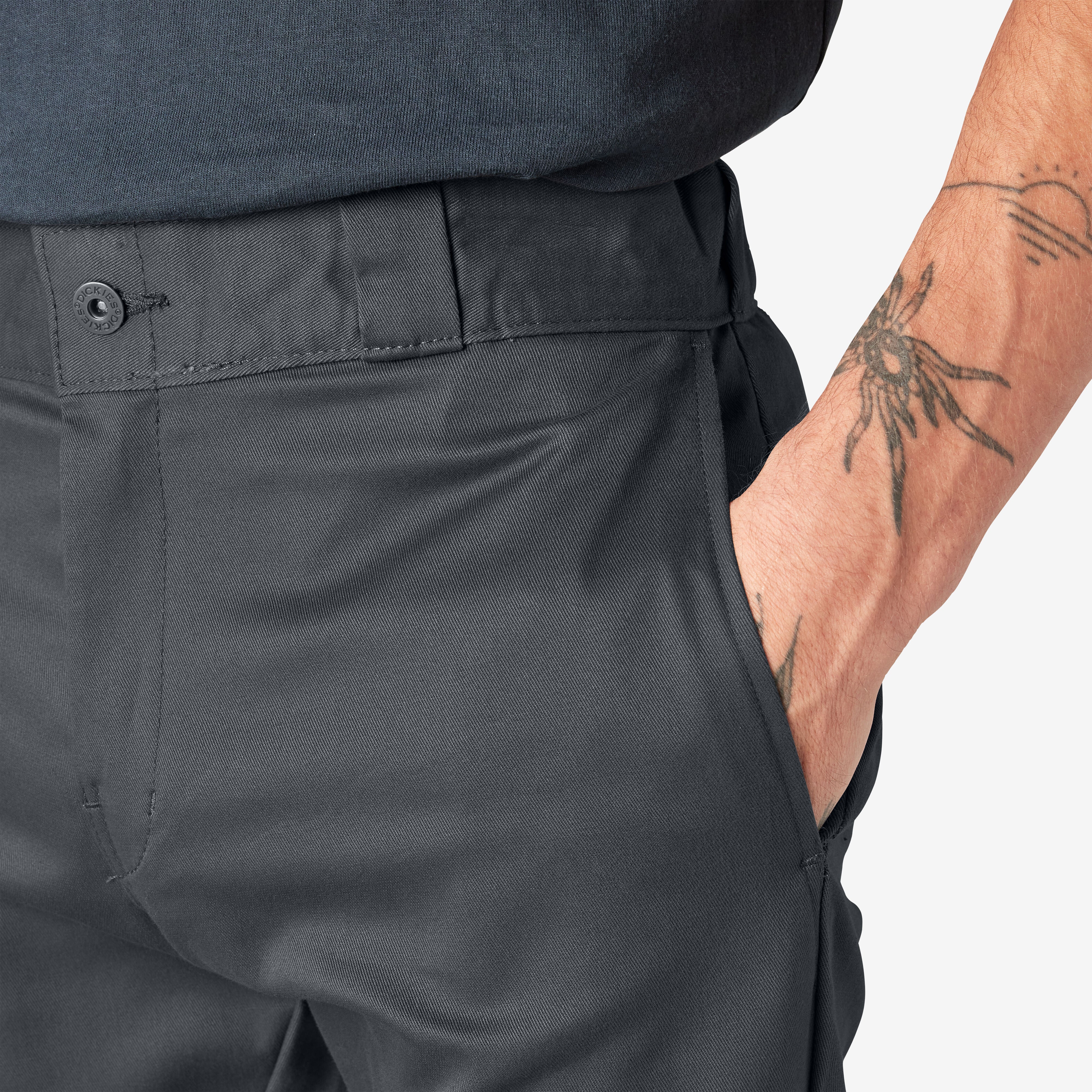 Dickies Skinny Fit Double Knee Work Pants - Charcoal Gray DWP811 - Image 5