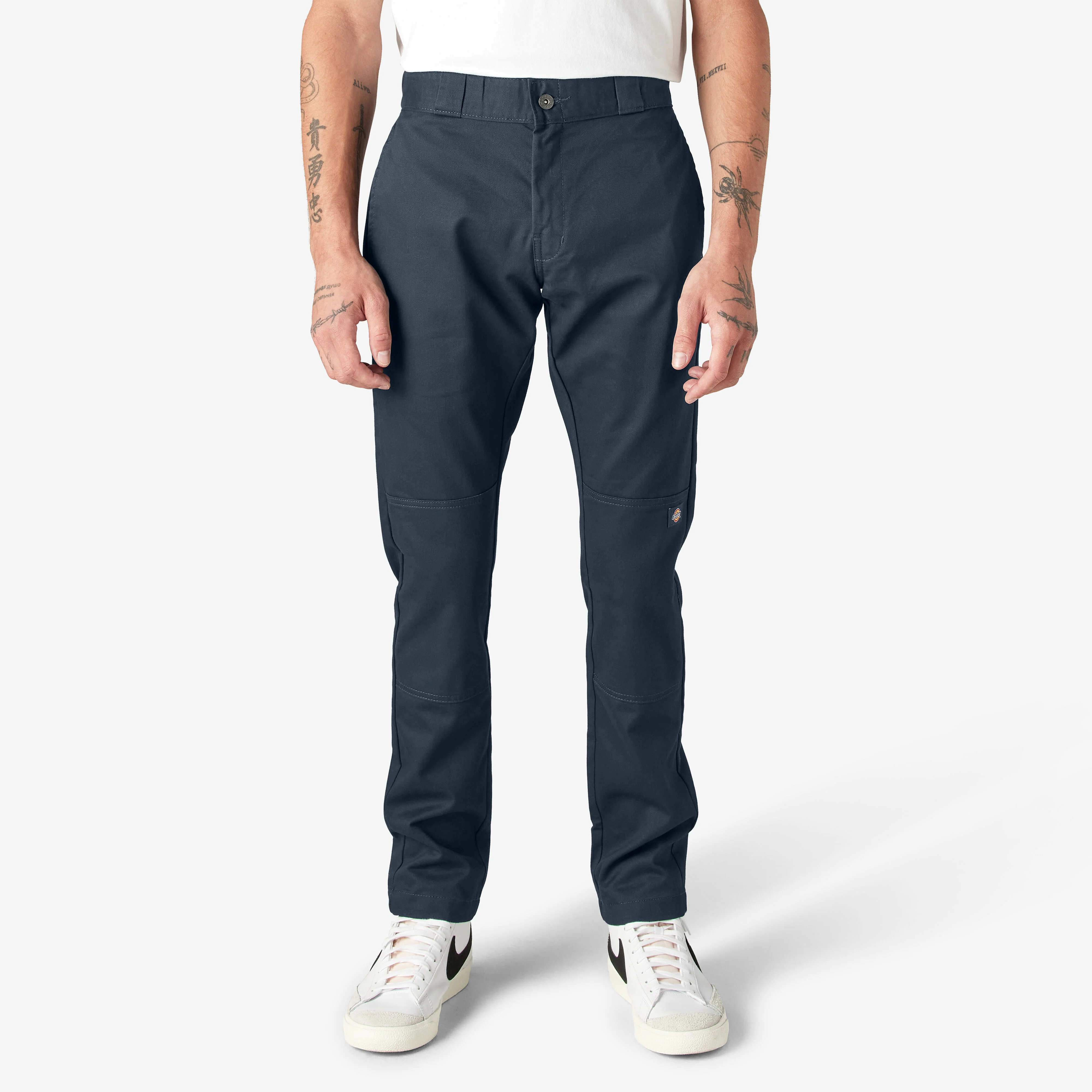 Dickies Skinny Fit Double Knee Work Pants - Dark Navy DWP811