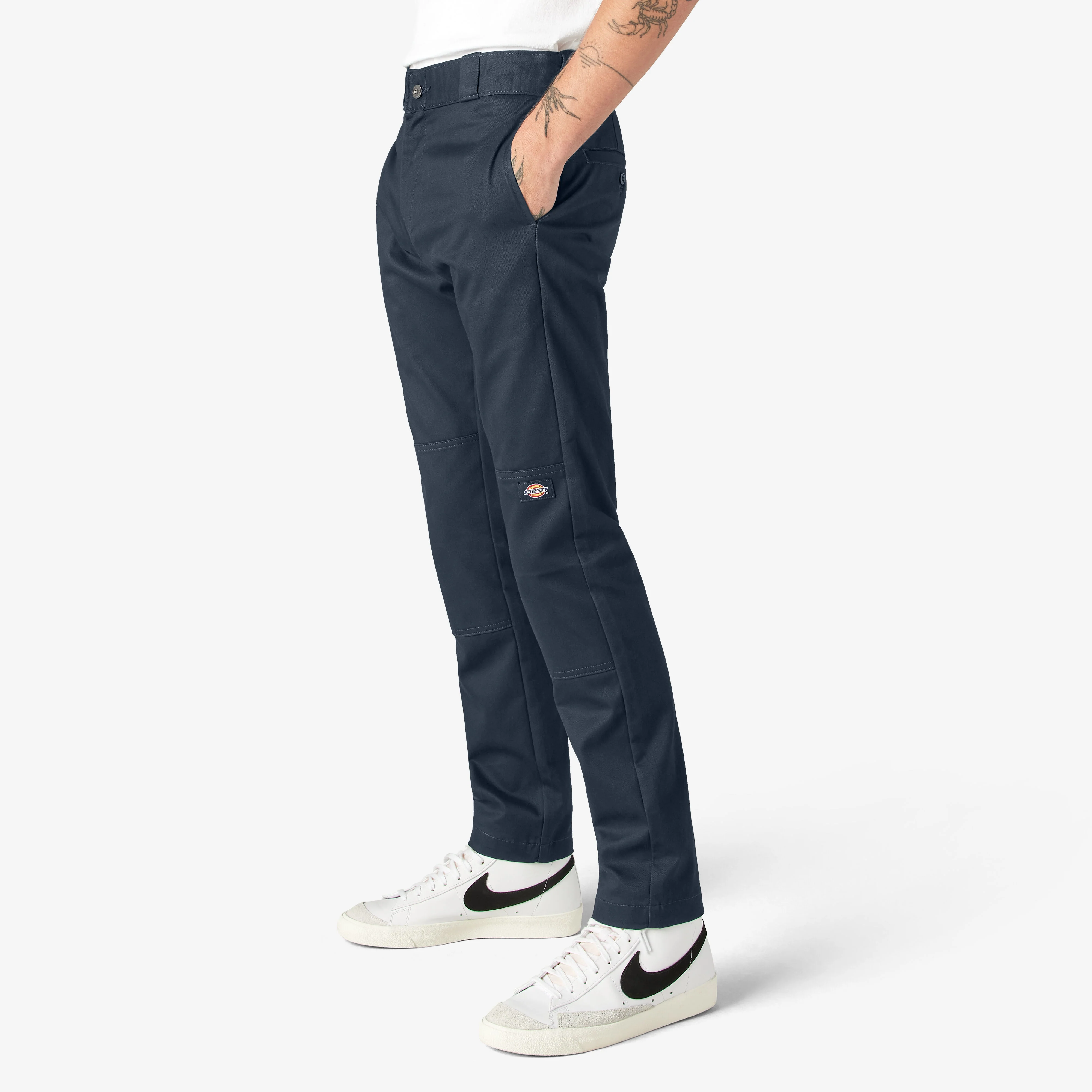 Dickies Skinny Fit Double Knee Work Pants - Dark Navy DWP811 - Image 2