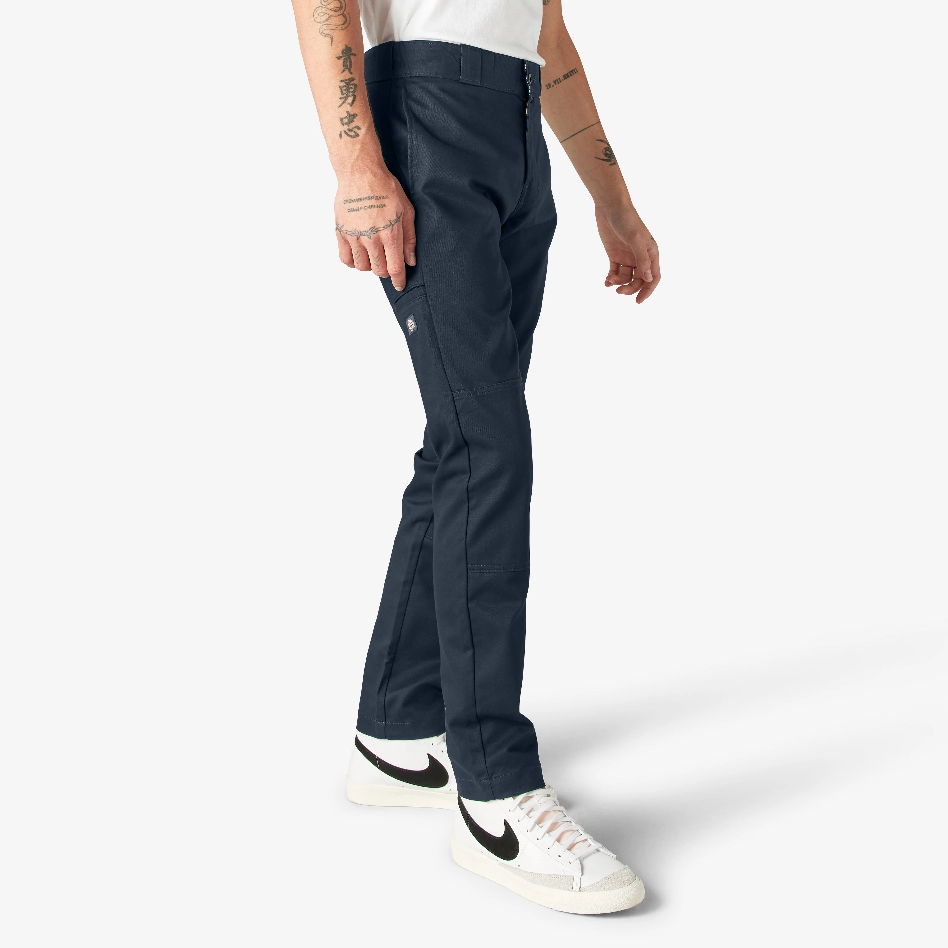 Dickies Skinny Fit Double Knee Work Pants - Dark Navy DWP811 - Image 3