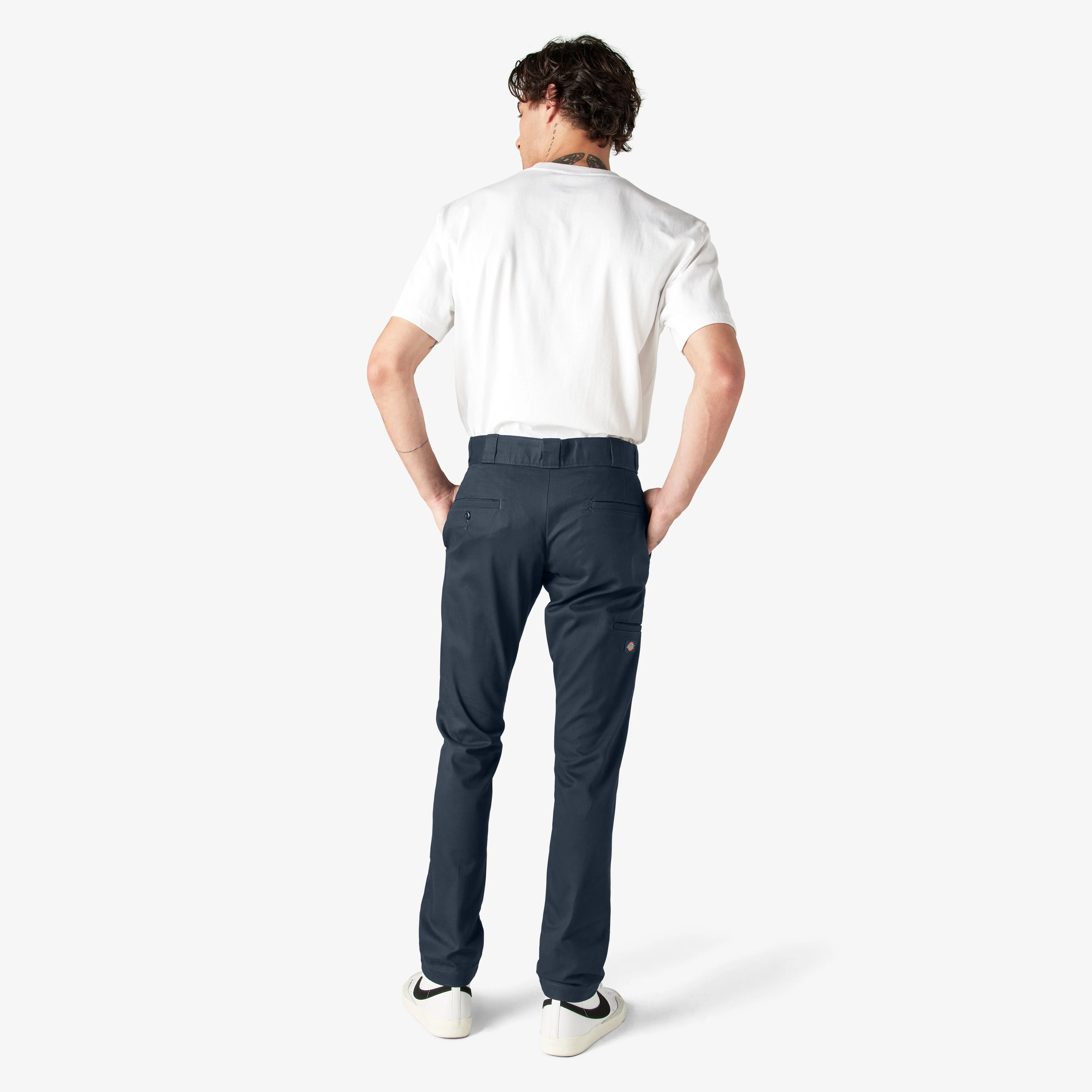 Dickies Skinny Fit Double Knee Work Pants - Dark Navy DWP811 - Image 9