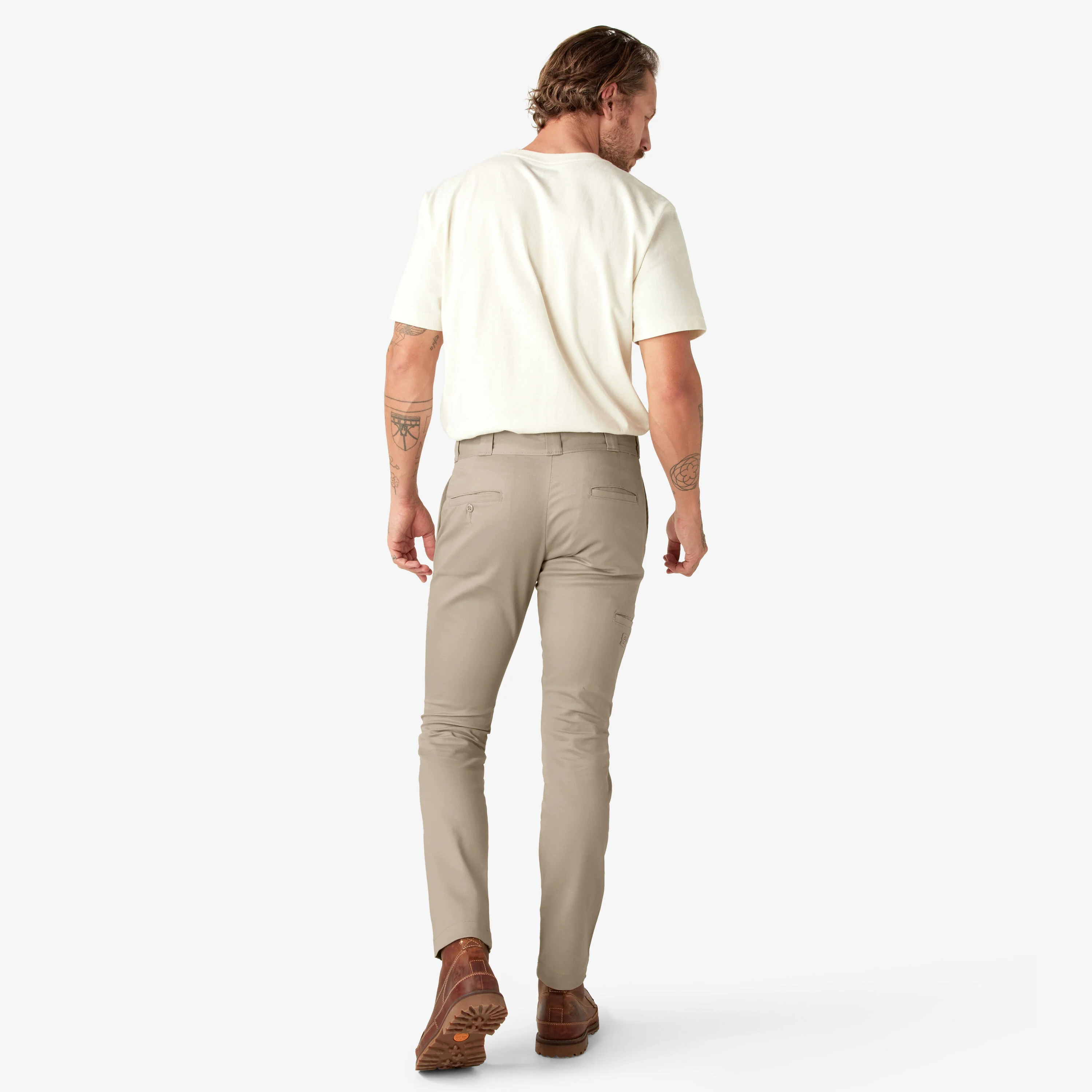 Dickies Skinny Fit Double Knee Work Pants - Desert Sand DWP811 - Image 9
