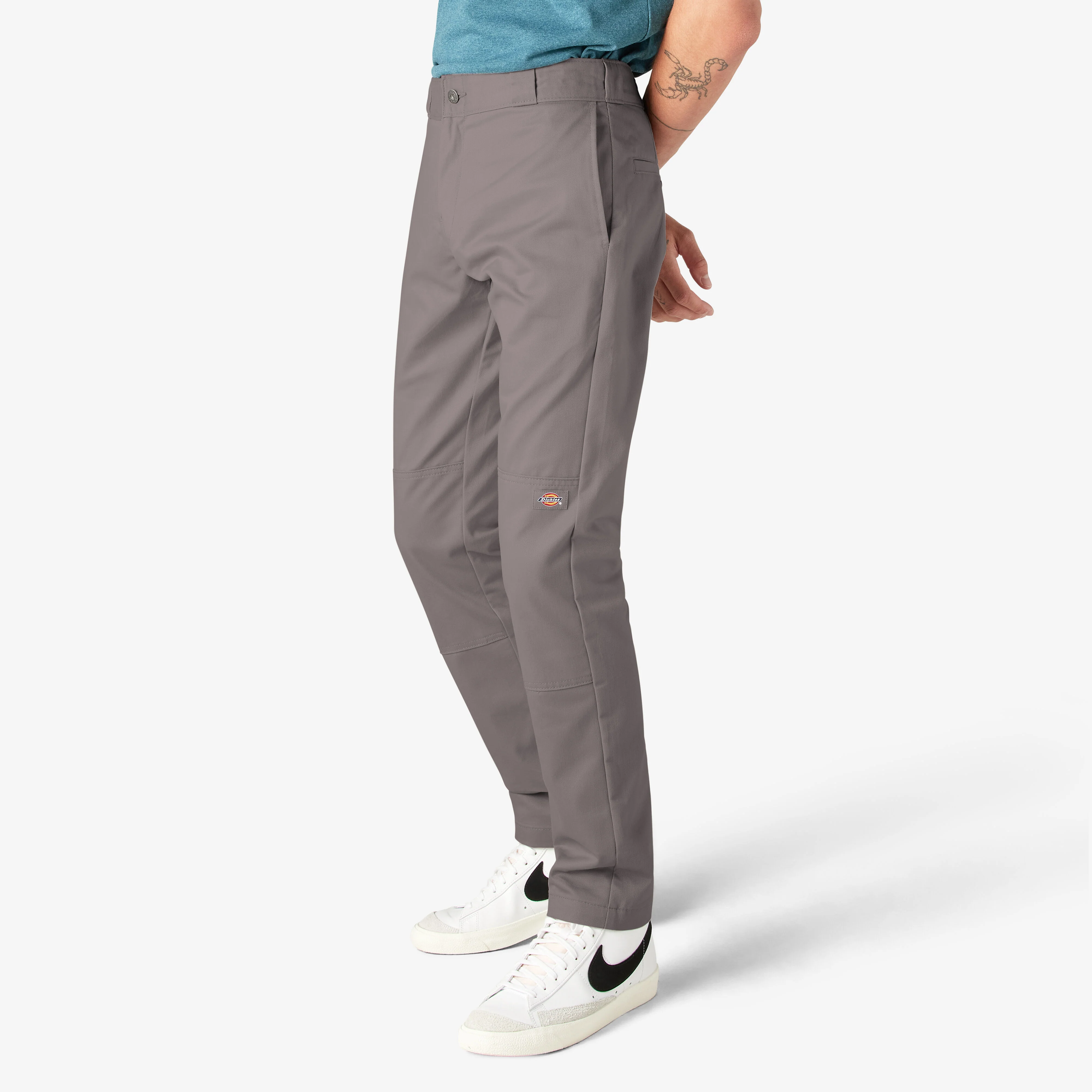 Dickies Skinny Fit Double Knee Work Pants - Silver DWP811 - Image 2