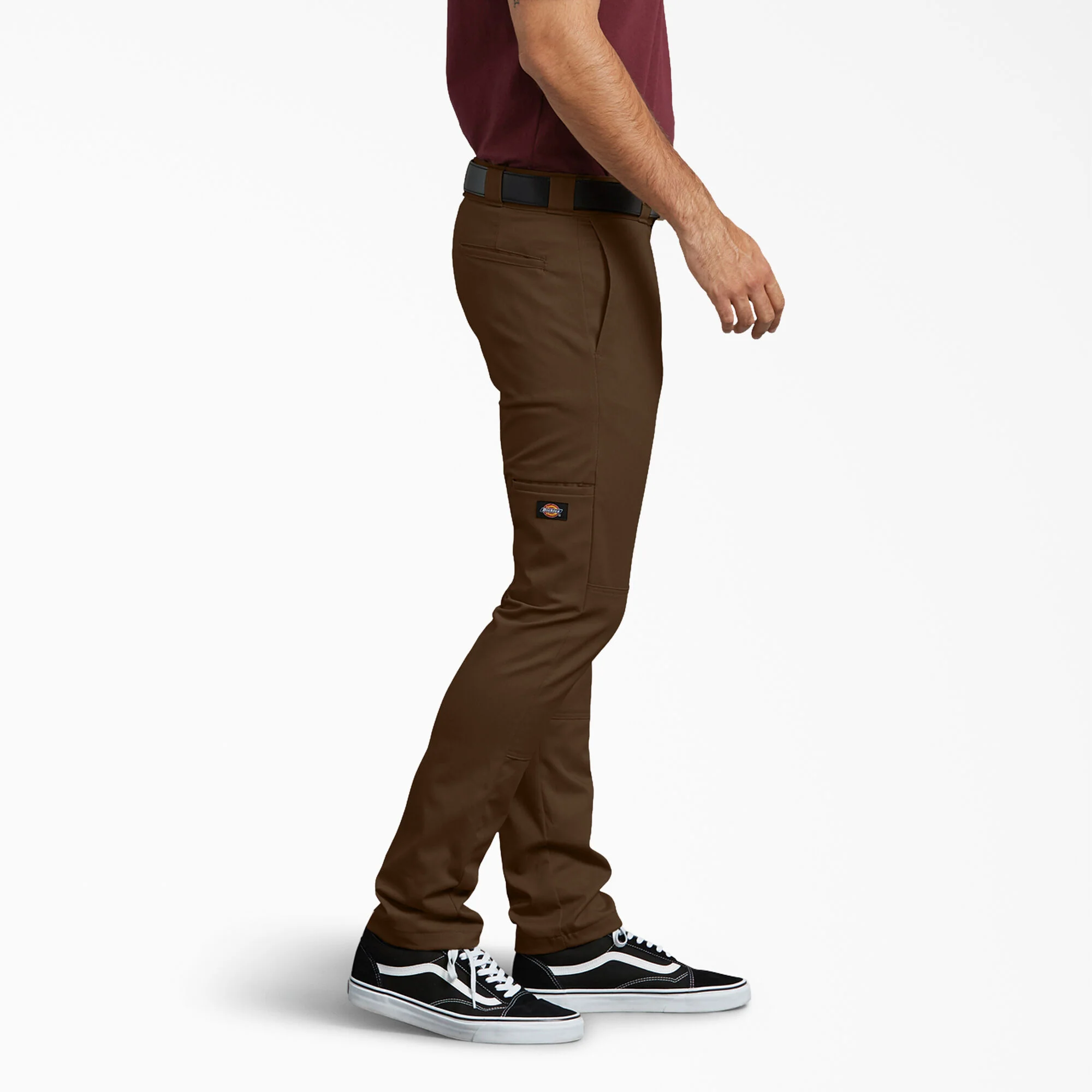 Dickies Skinny Fit Double Knee Work Pants - Timber Brown DWP811 - Image 2