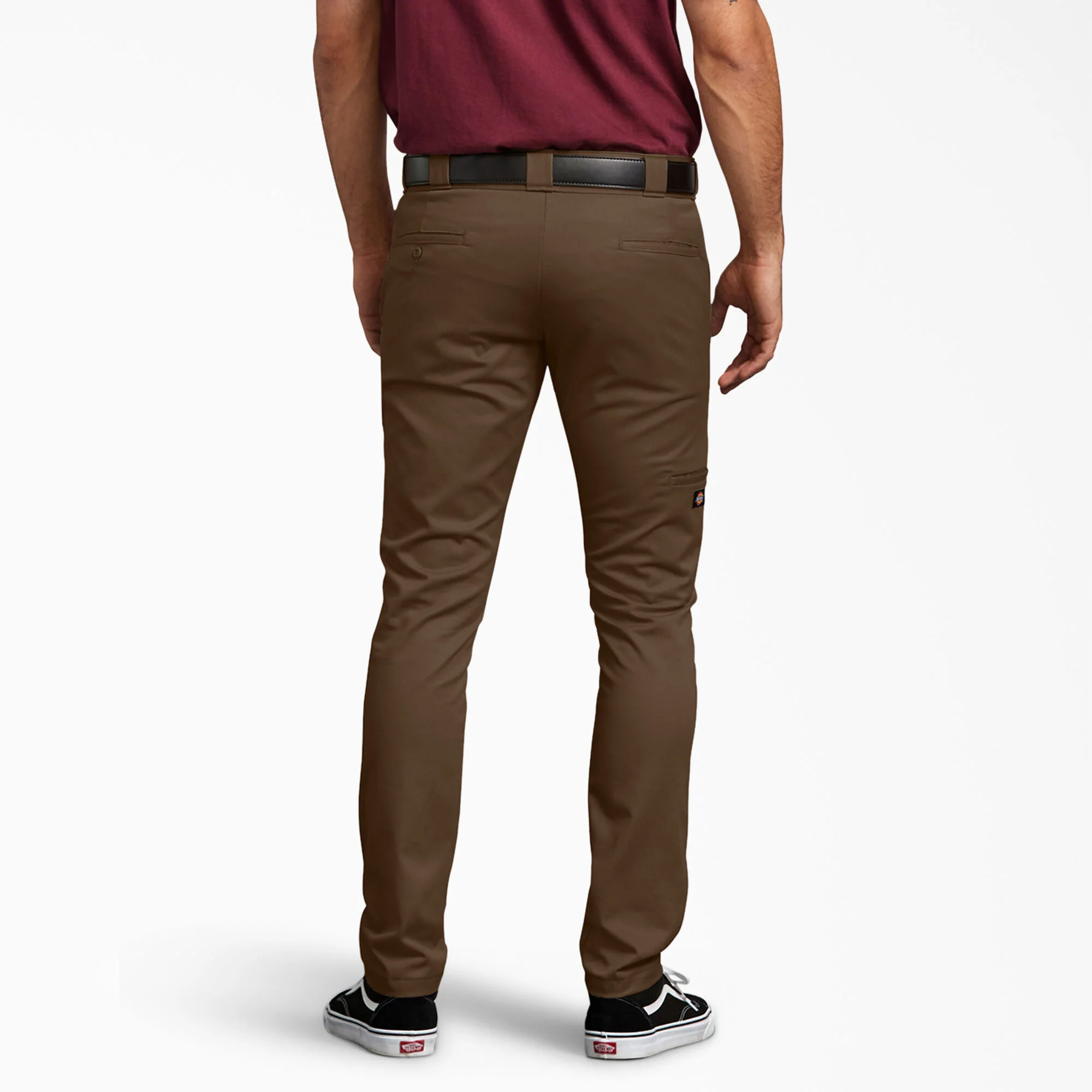 Dickies Skinny Fit Double Knee Work Pants - Timber Brown DWP811 - Image 3
