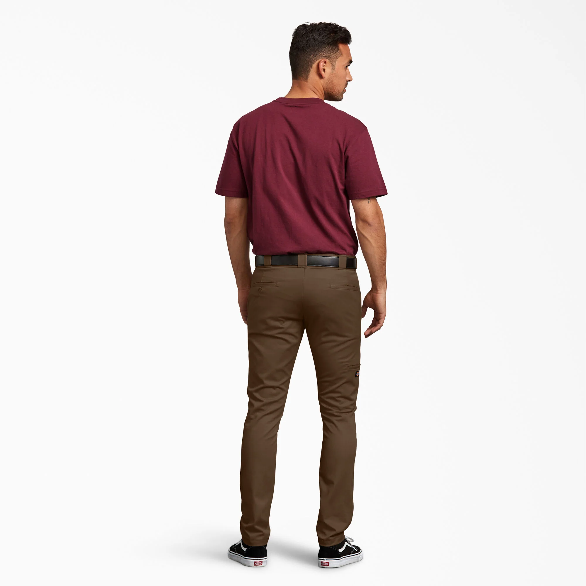 Dickies Skinny Fit Double Knee Work Pants - Timber Brown DWP811 - Image 6