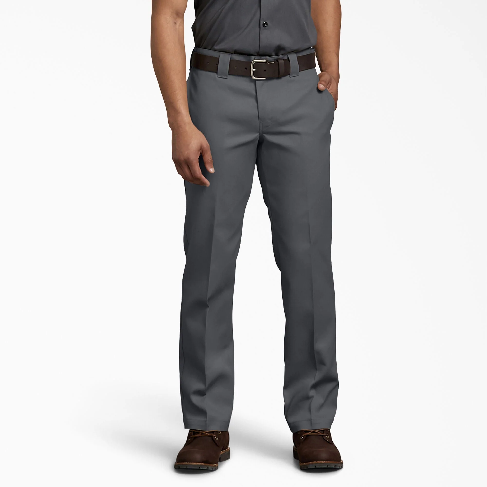 Dickies Slim Fit Straight Leg Work Pants, Charcoal (873F)