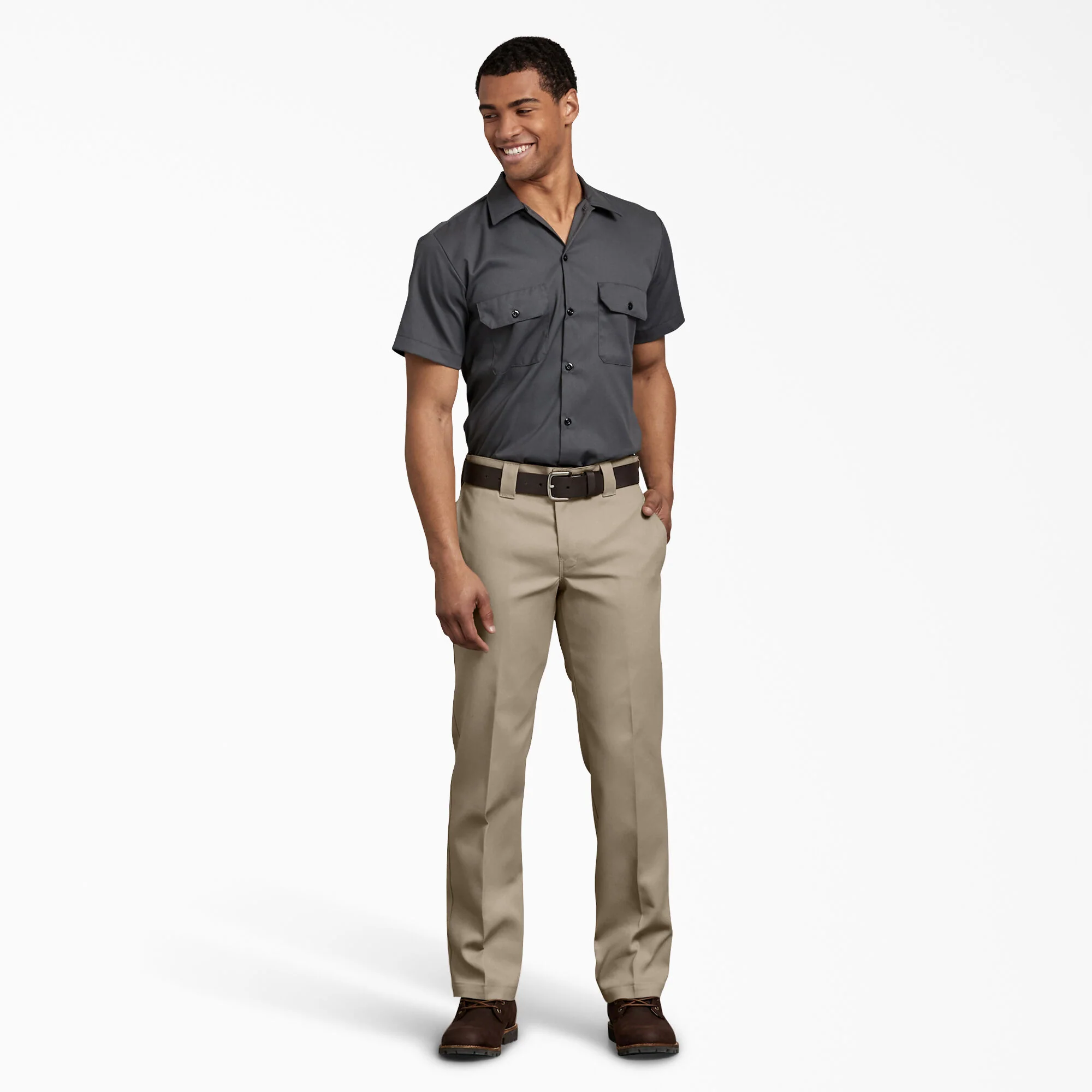 Dickies Slim Fit Straight Leg Work Pants, Desert Sand (873F) - Image 3